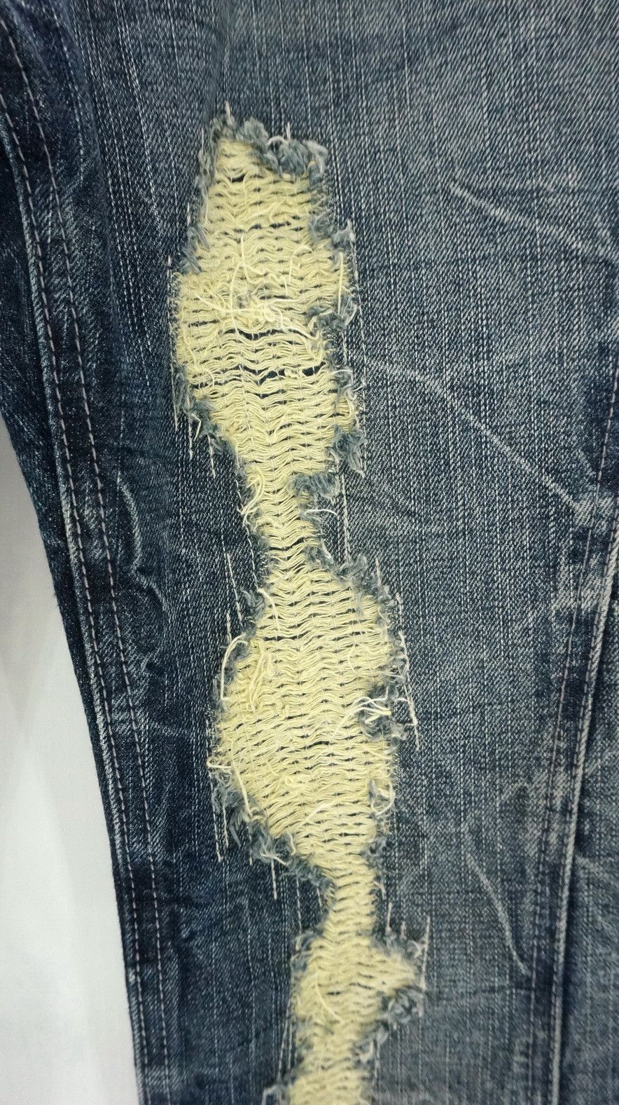 Japanese Brand 🔥🔥 Vintage Japan ANN DO Boro Tribal Flared Jeans Size US 32 / EU 48 - 7 Thumbnail