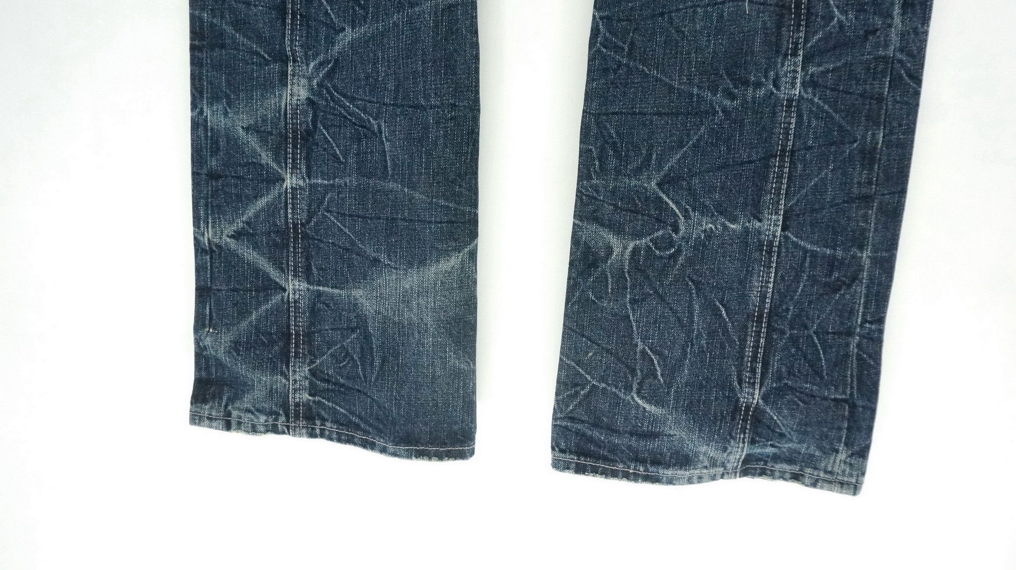 Japanese Brand 🔥🔥 Vintage Japan ANN DO Boro Tribal Flared Jeans Size US 32 / EU 48 - 8 Thumbnail