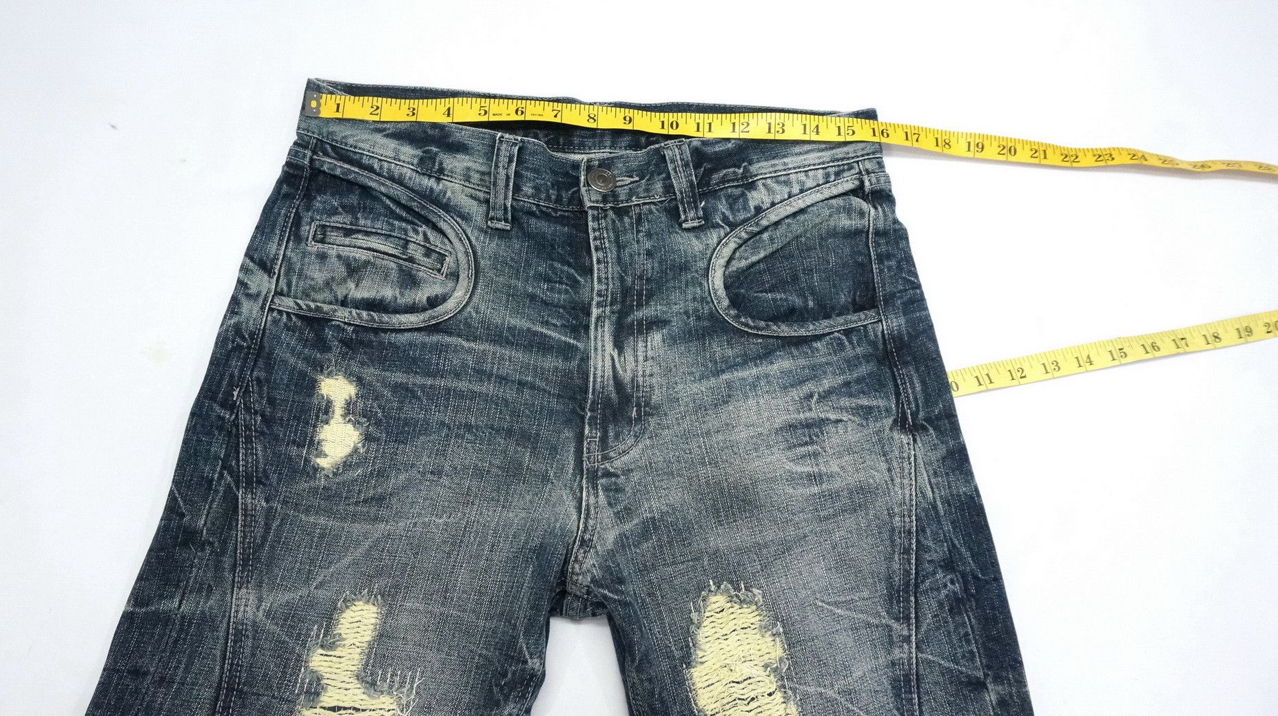 Japanese Brand 🔥🔥 Vintage Japan ANN DO Boro Tribal Flared Jeans Size US 32 / EU 48 - 13 Thumbnail