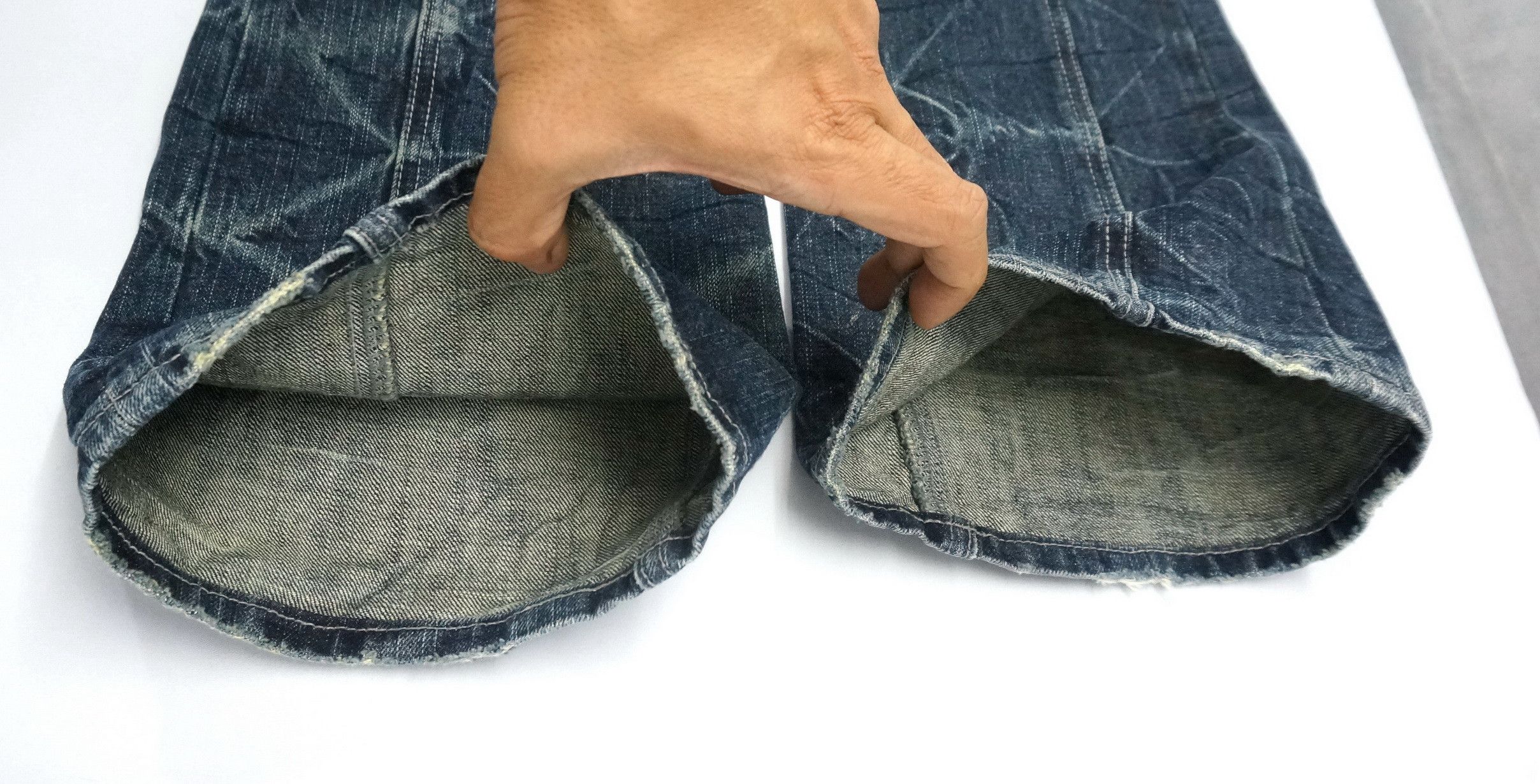 Japanese Brand 🔥🔥 Vintage Japan ANN DO Boro Tribal Flared Jeans Size US 32 / EU 48 - 22 Thumbnail