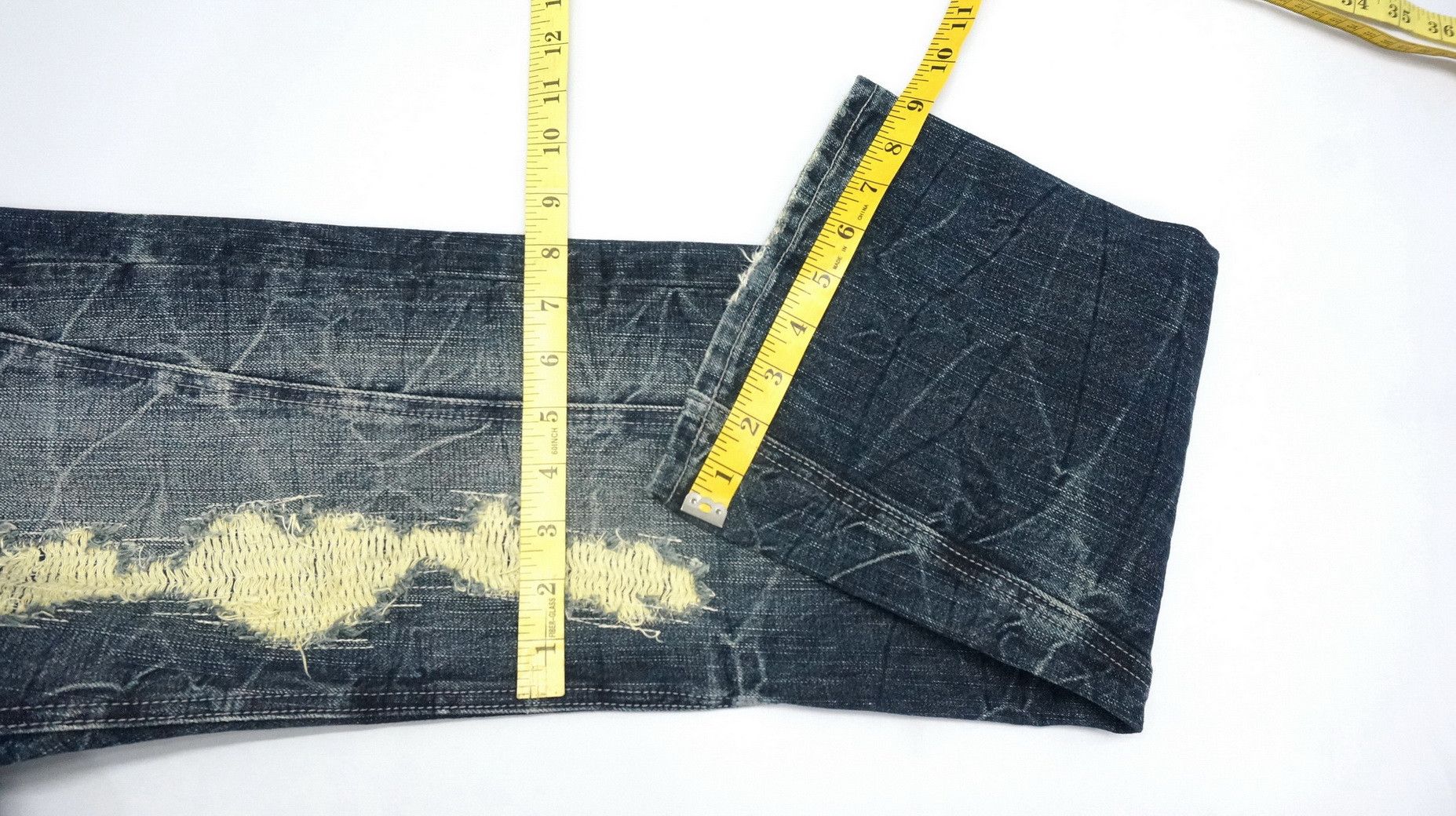 Japanese Brand 🔥🔥 Vintage Japan ANN DO Boro Tribal Flared Jeans Size US 32 / EU 48 - 17 Thumbnail