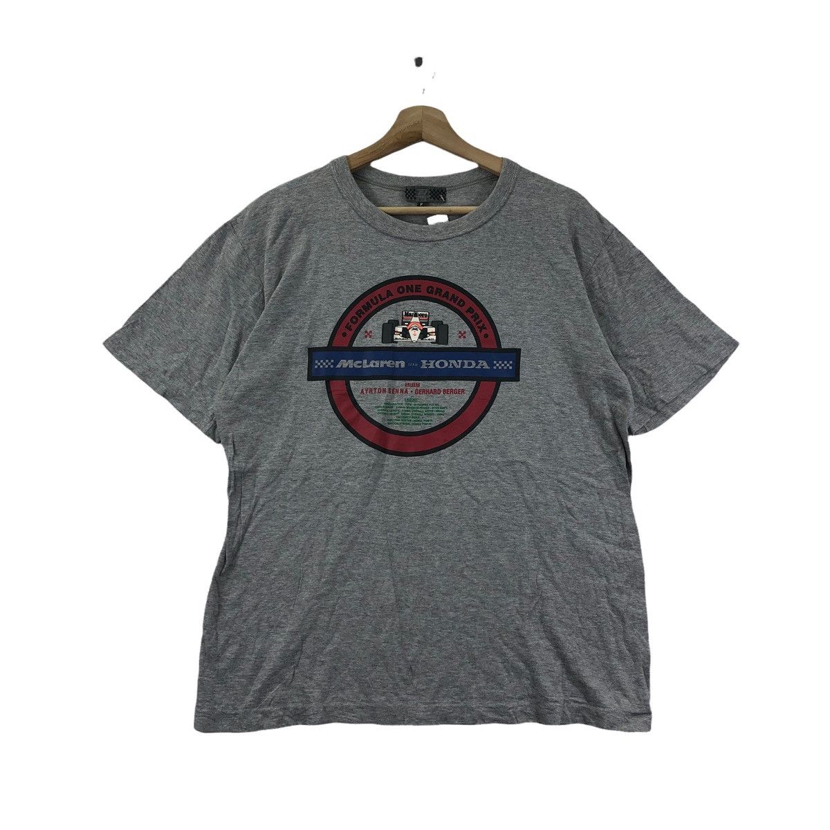 Vtg 1988 HONDA MCLAREN Ayrton SENNA Formula 1 Tee Shirt
