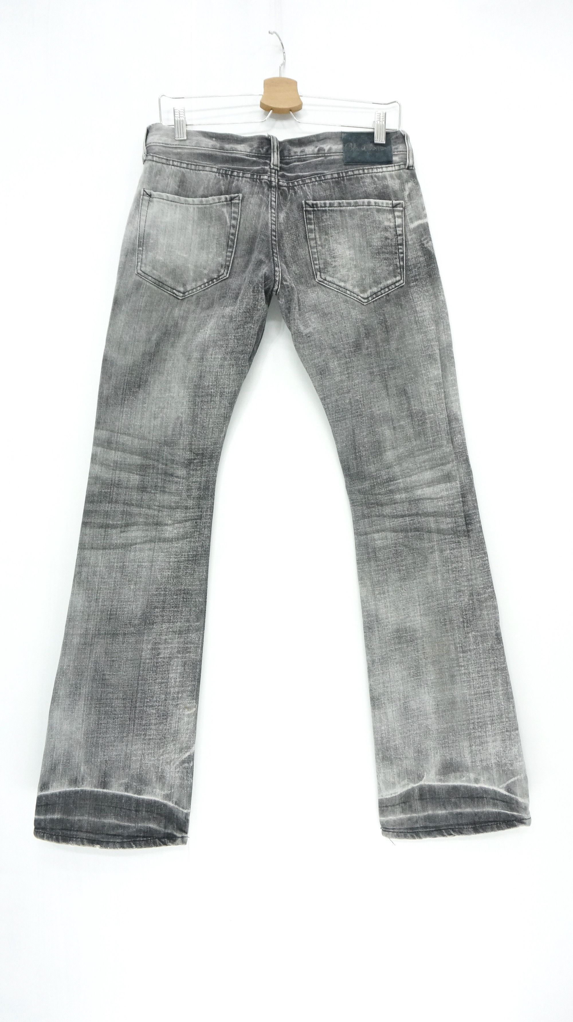 Hysteric Glamour × Tornado Mart × Vintage VTG FLARE 🔥 BLACK BACCARA Distressed Smoke Acid Wash Jeans Size US 28 / EU 44 - 3 Thumbnail