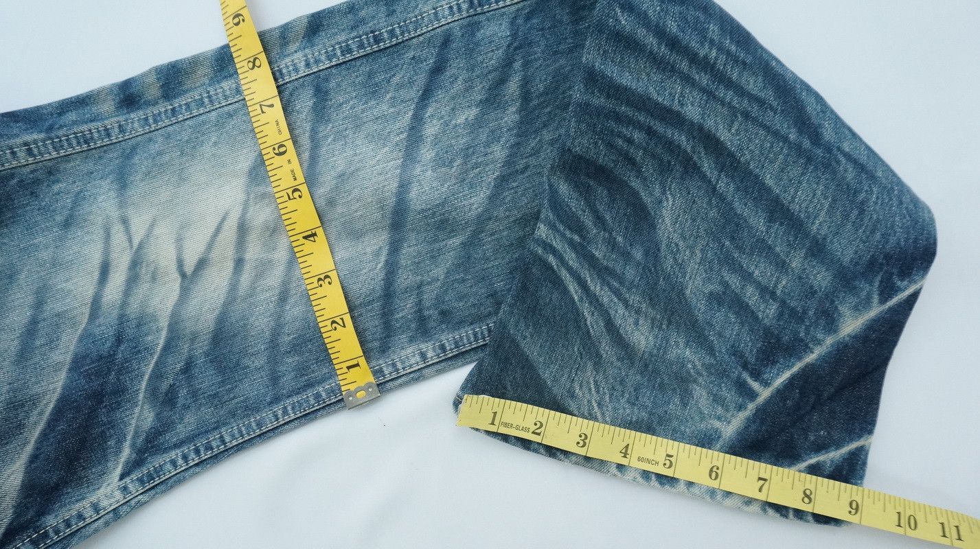 Japanese Brand Vintage BLUEWAY Full Whiskering Fade Distressed Denim Jeans Size US 32 / EU 48 - 16 Thumbnail
