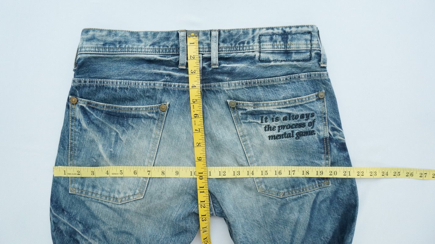 Japanese Brand Vintage BLUEWAY Full Whiskering Fade Distressed Denim Jeans Size US 32 / EU 48 - 14 Thumbnail