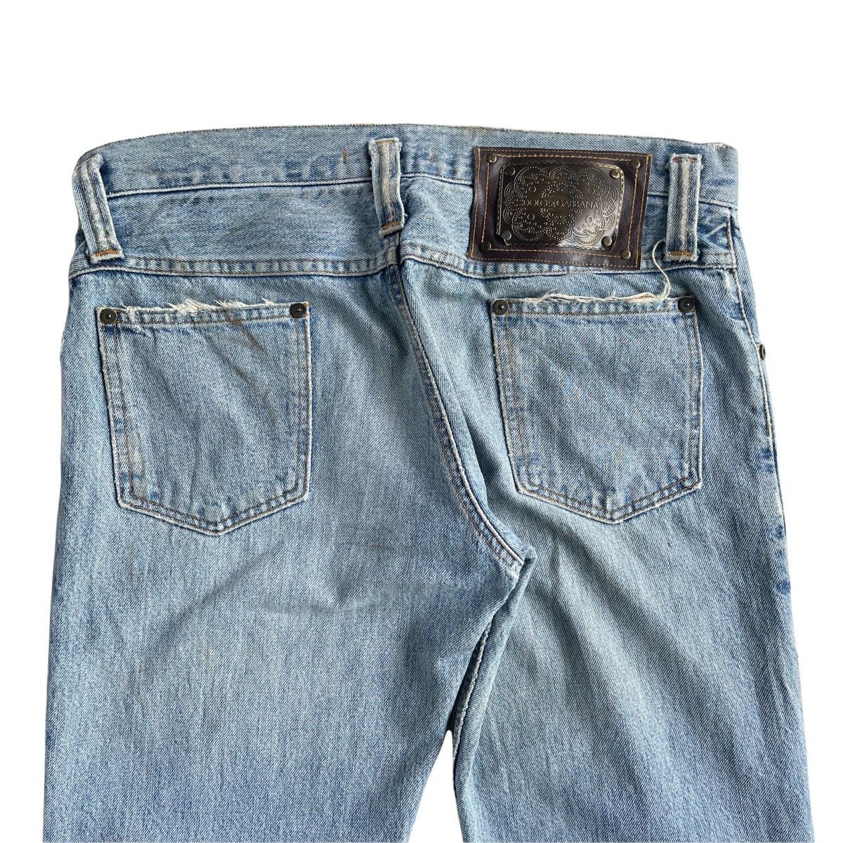 Dolce & Gabbana Dolce Gabbana Light Blue Straight Cut Denim Jeans Size US 33 - 7 Thumbnail