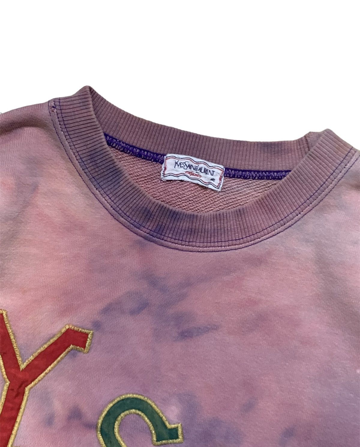 Yves Saint Laurent Vintage Yes Saint Laurent Tie Dye Sweatshirt Size XS / US 0-2 / IT 36-38 - 4 Thumbnail
