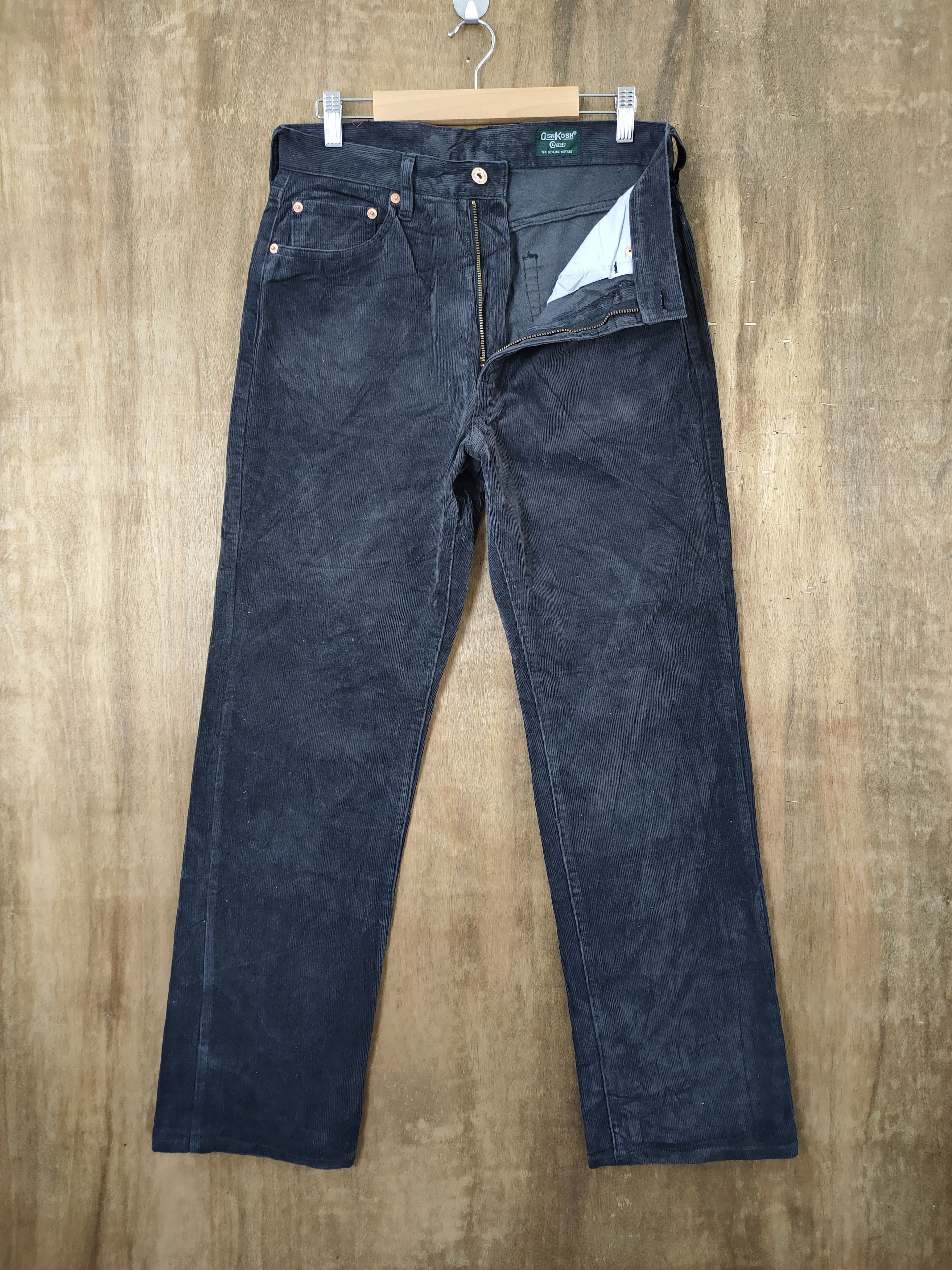 Oshkosh OSH KOSH FADED BLACK CORDUROY PANTS Size US 30 / EU 46 - 1 Thumbnail