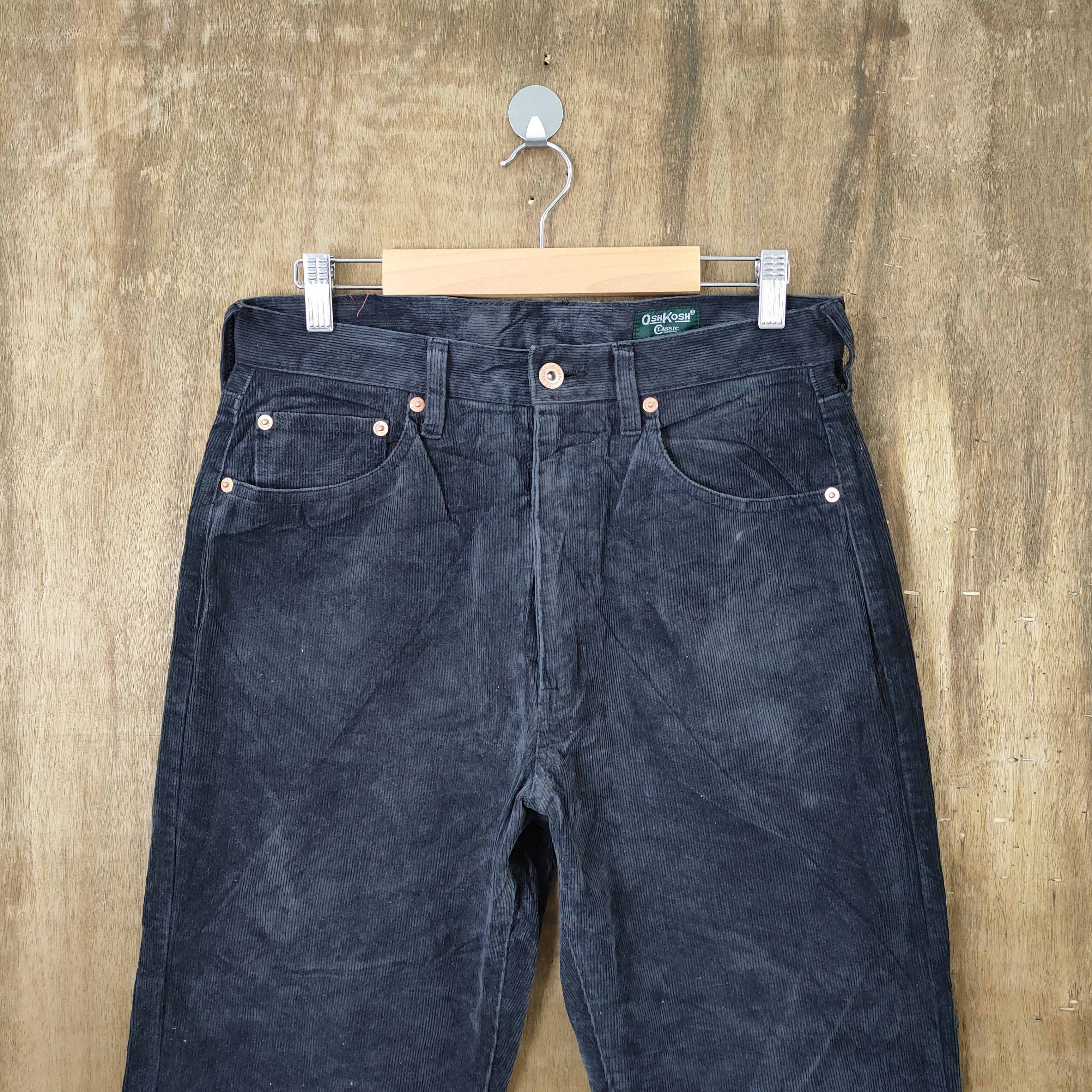 Oshkosh OSH KOSH FADED BLACK CORDUROY PANTS Size US 30 / EU 46 - 2 Thumbnail