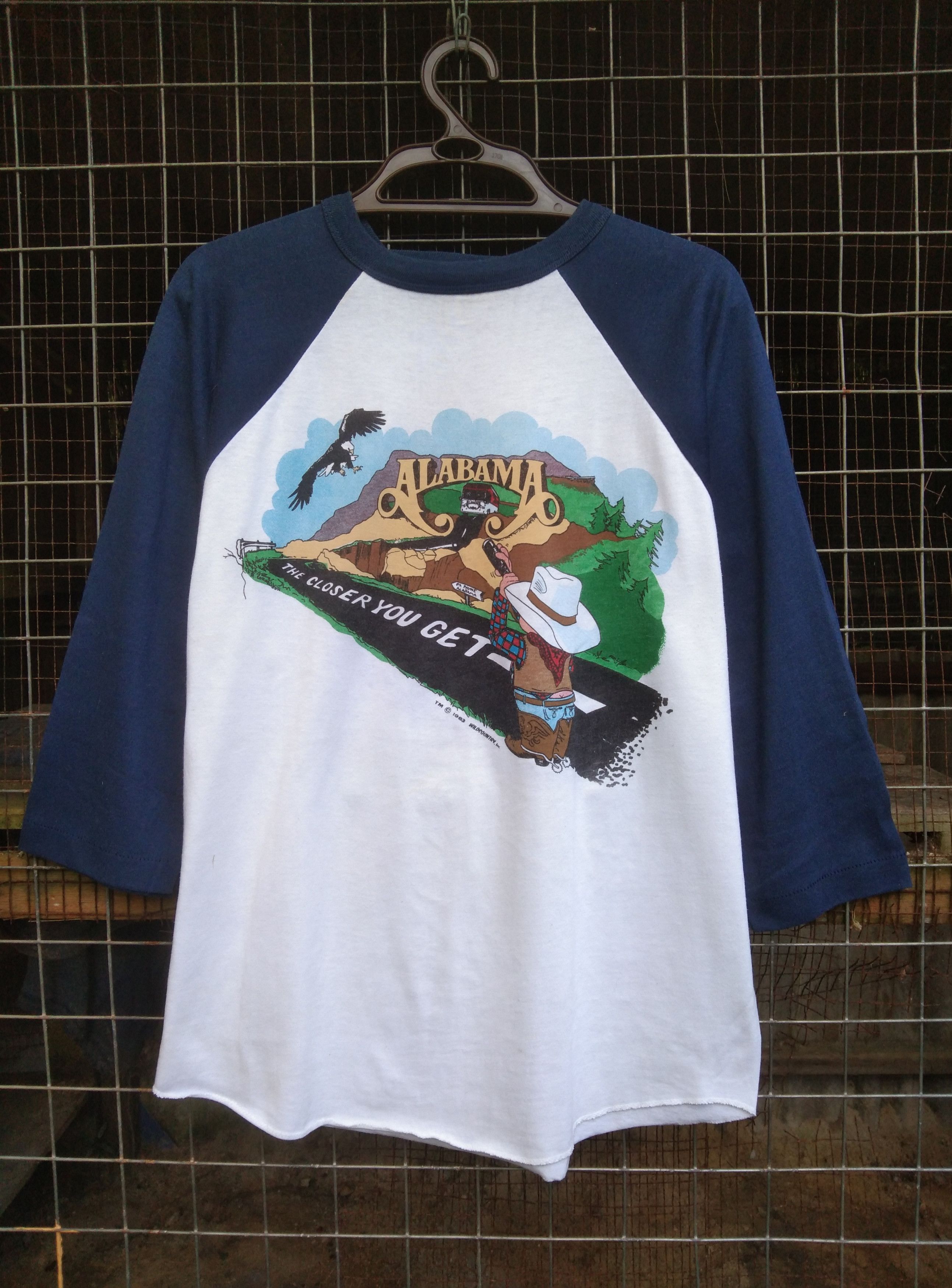 image of Band Tees x Made In USA Vintage Alabama Tour 1983 T-Shirt in White, Men's (Size Large)
