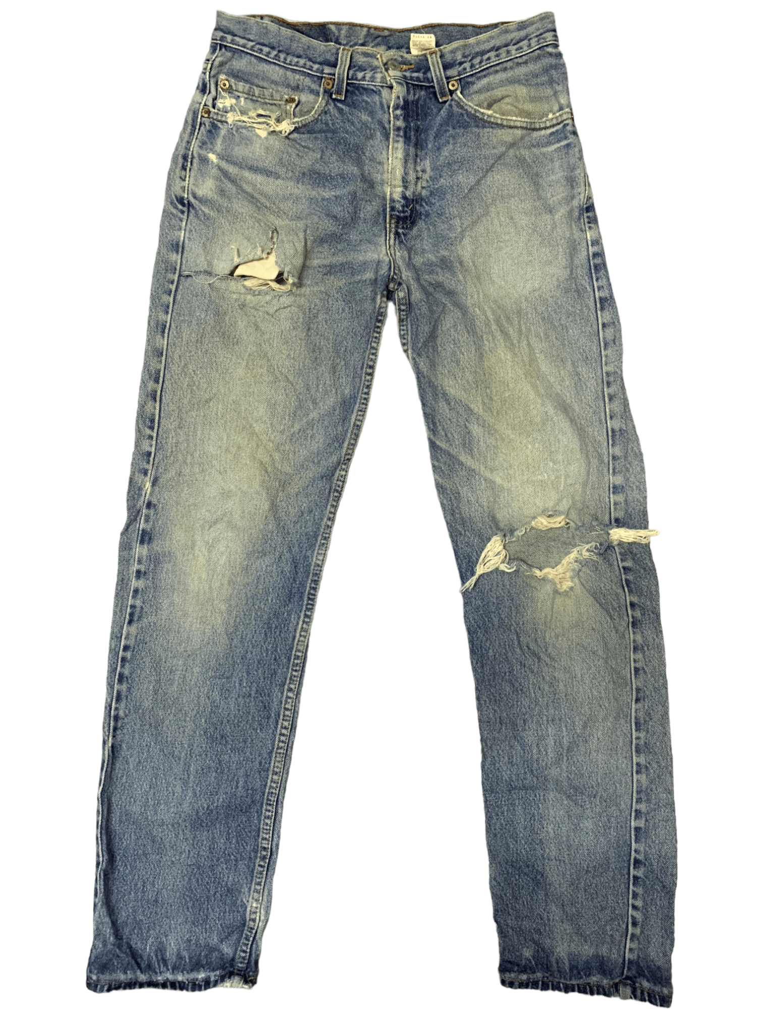 Levi's × Levi's Vintage Clothing Vintage 90s Levis 505 Blue Wash Ripped Distressed Jeans Size US 30 / EU 46 - 1 Thumbnail