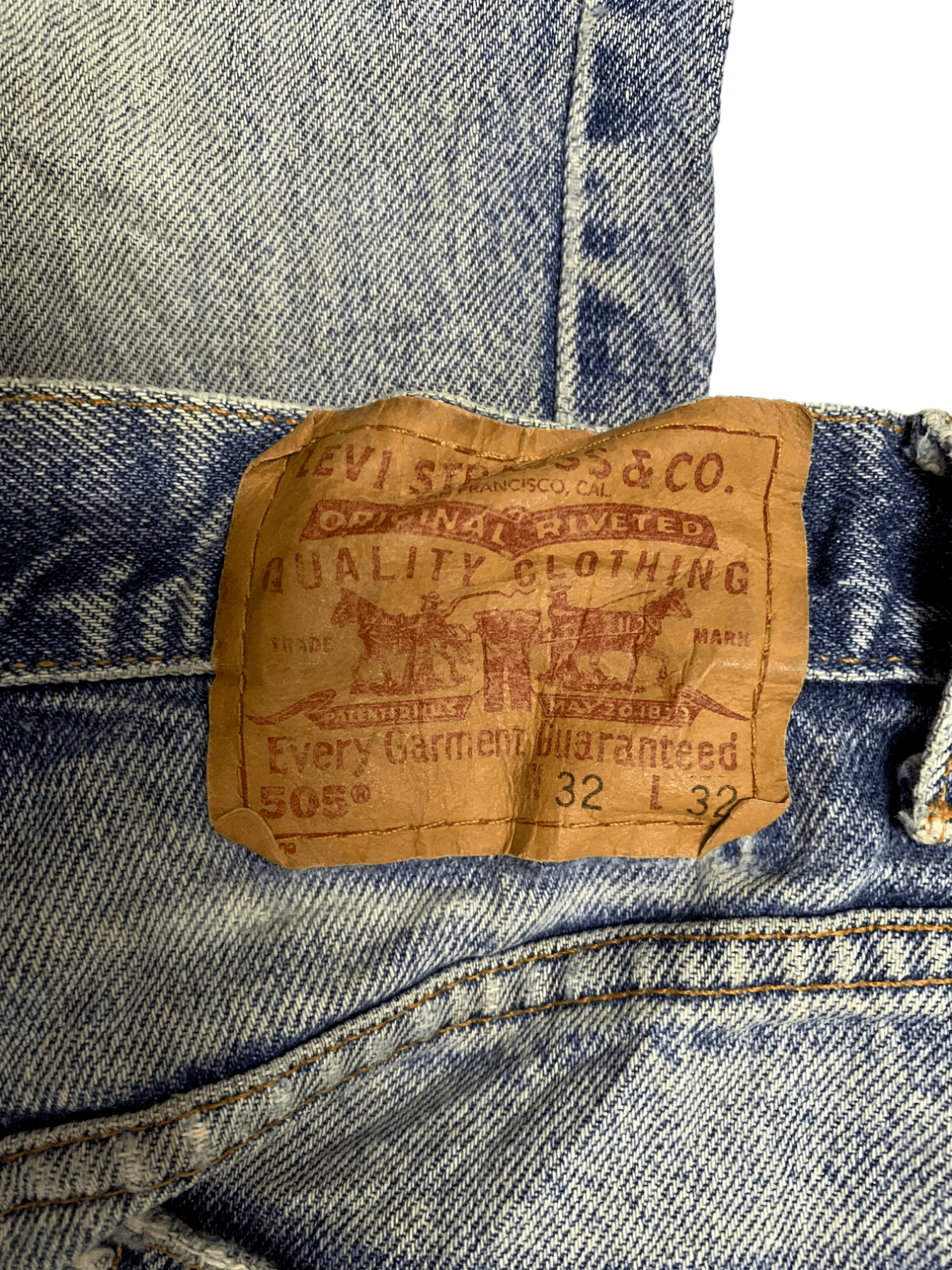Levi's × Levi's Vintage Clothing Vintage 90s Levis 505 Blue Wash Ripped Distressed Jeans Size US 30 / EU 46 - 8 Thumbnail