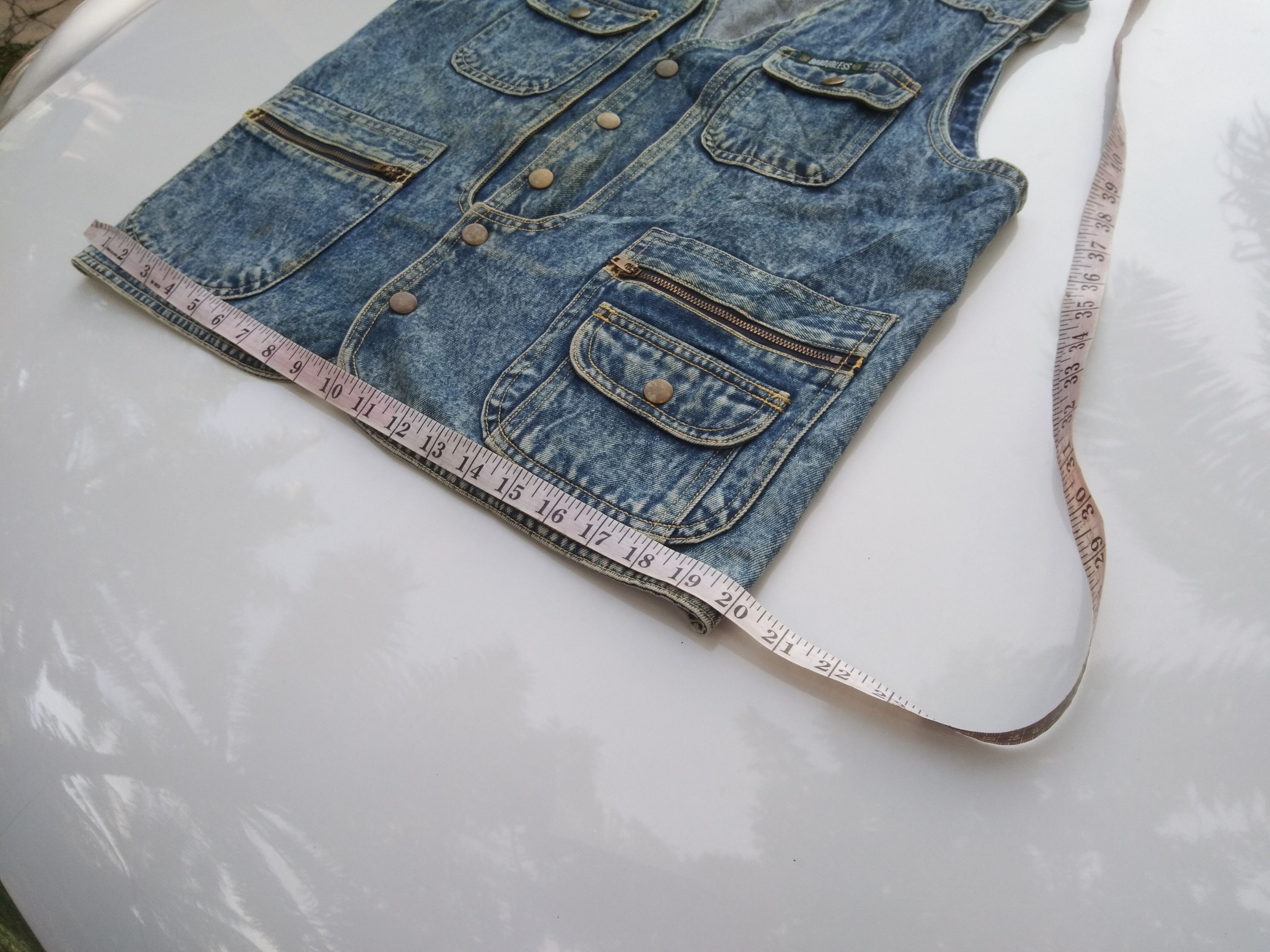 Japanese Brand × Vintage VINTAGE BORDERLESS MEN'S DENIM VEST JACKET Size US M / EU 48-50 / 2 - 10 Thumbnail