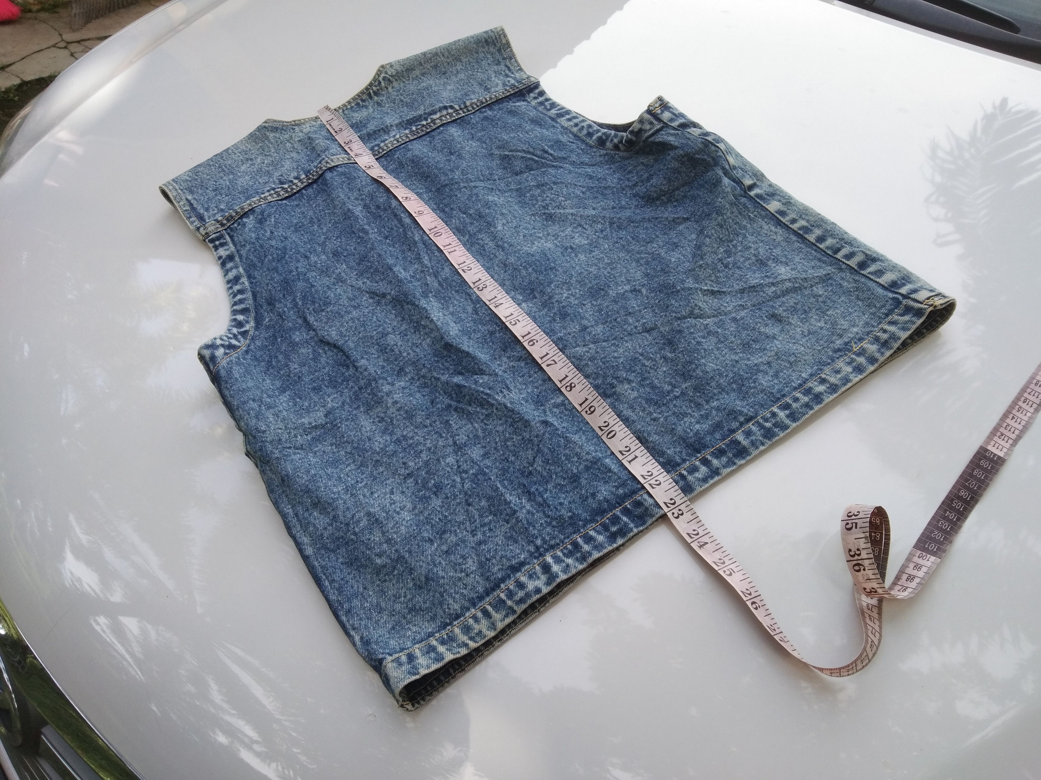 Japanese Brand × Vintage VINTAGE BORDERLESS MEN'S DENIM VEST JACKET Size US M / EU 48-50 / 2 - 12 Thumbnail