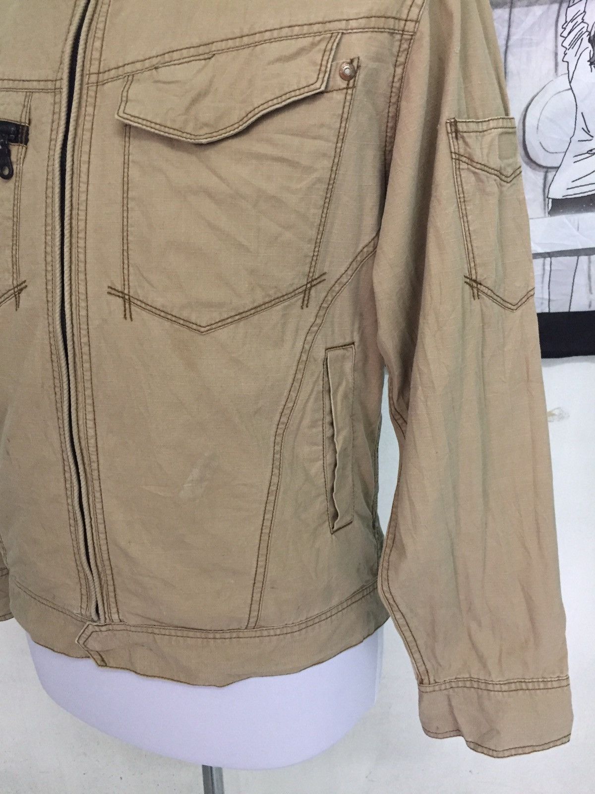 Japanese Brand Burtle Vice United Zipper Jacket Size US L / EU 52-54 / 3 - 3 Thumbnail
