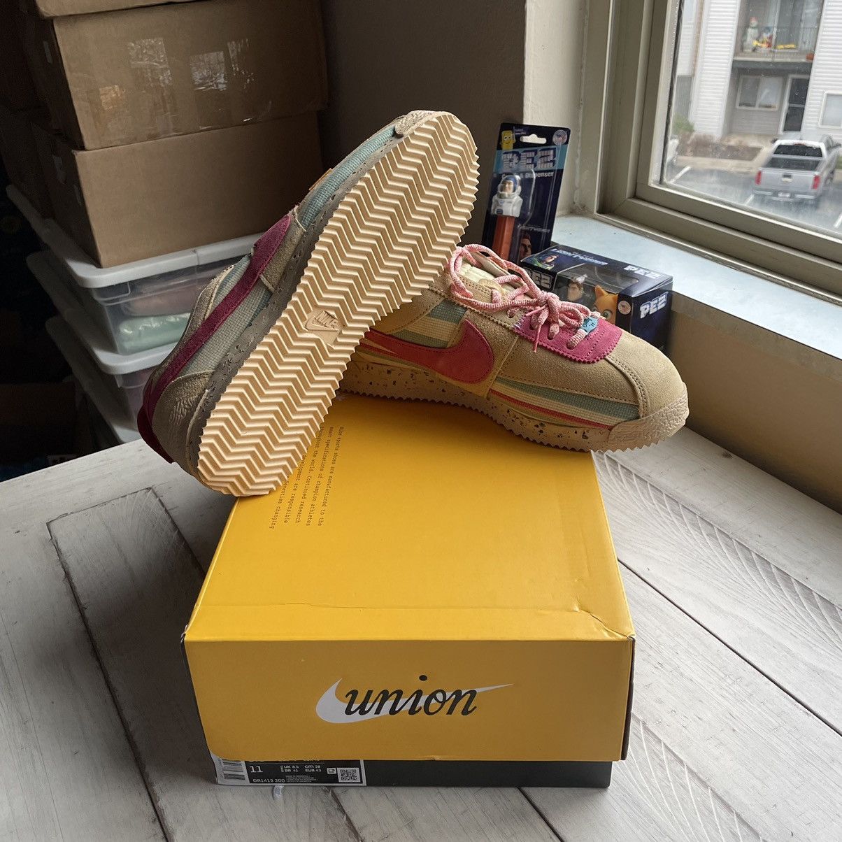 Nike CORTEZ SPECiAL PROJECT SESAME PiNK CLAY DUTCH GREEN Size US 9.5 / EU 42-43 - 9 Thumbnail