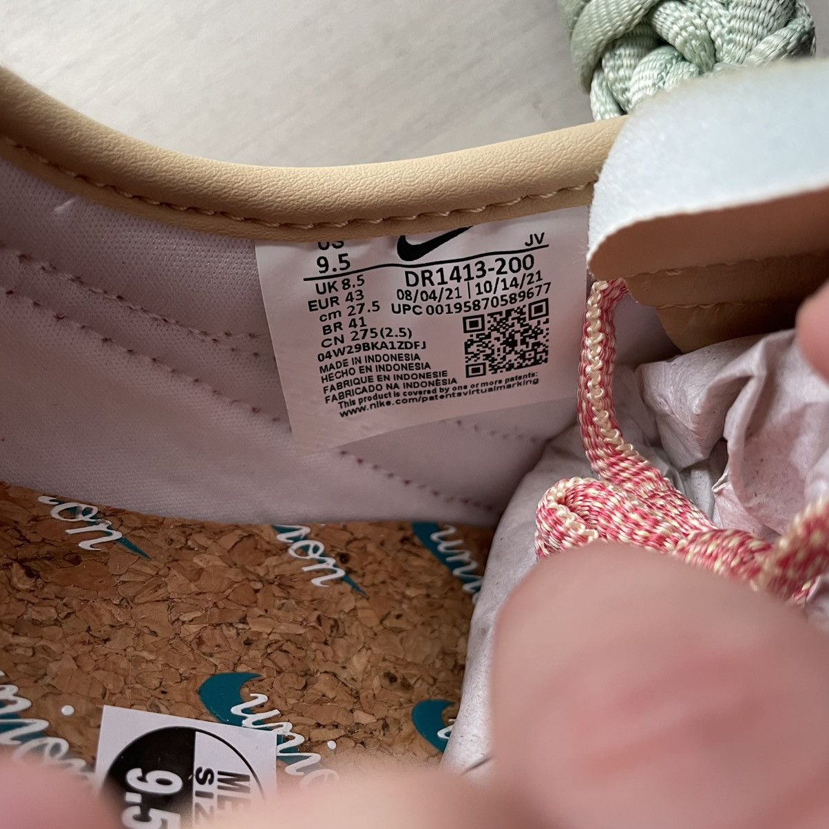 Nike CORTEZ SPECiAL PROJECT SESAME PiNK CLAY DUTCH GREEN Size US 9.5 / EU 42-43 - 10 Thumbnail