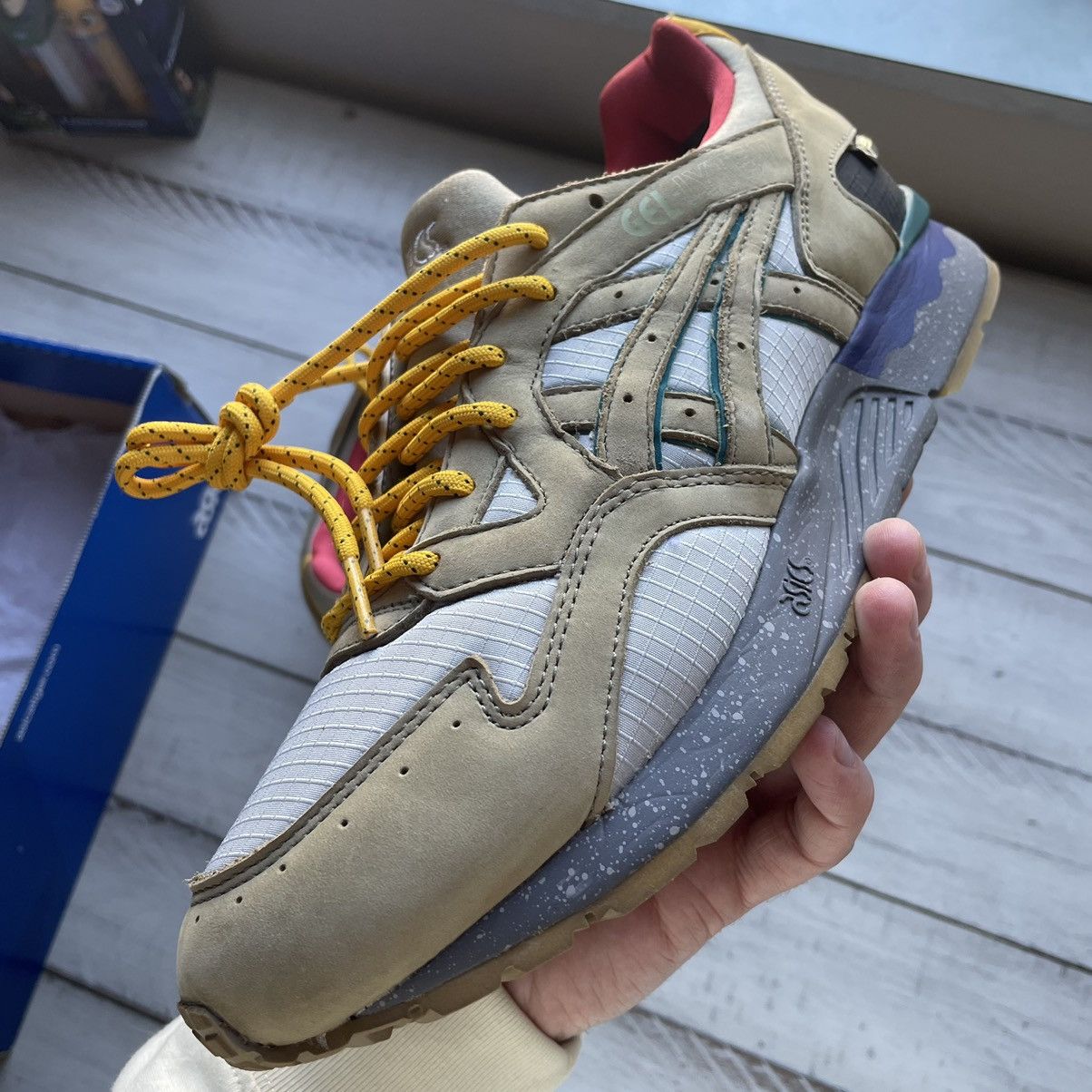 Asics × Bodega × Goretex 2014 GEL LYTE V 5 GET WET VAPOR BLUE OLiVE GREY H44GK4880 Size US 9.5 / EU 42-43 - 15 Thumbnail