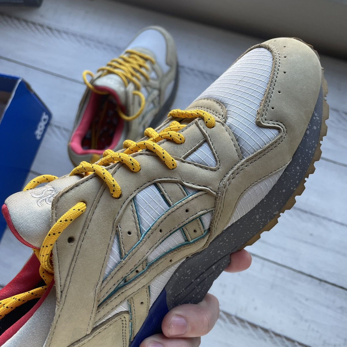 Asics × Bodega × Goretex 2014 GEL LYTE V 5 GET WET VAPOR BLUE OLiVE GREY H44GK4880 Size US 9.5 / EU 42-43 - 17 Thumbnail