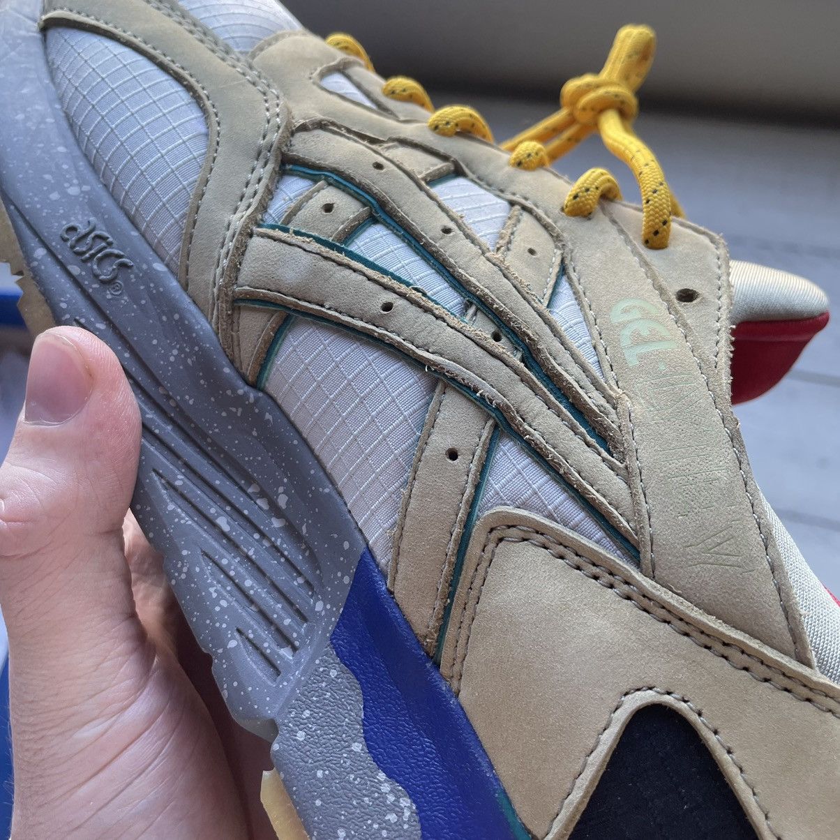 Asics × Bodega × Goretex 2014 GEL LYTE V 5 GET WET VAPOR BLUE OLiVE GREY H44GK4880 Size US 9.5 / EU 42-43 - 14 Thumbnail