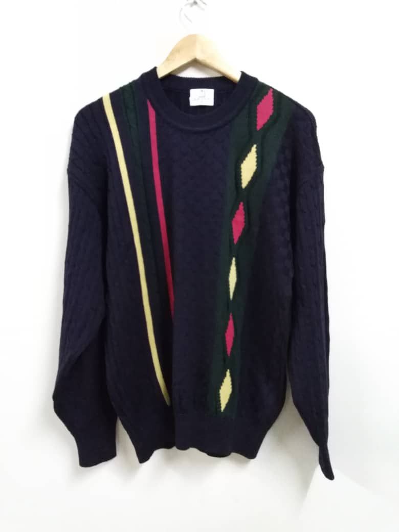 The Elder Statesman Avantgarde MultiColour Dunhill Sport Wool Knitwear Size US M / EU 48-50 / 2 - 1 Thumbnail