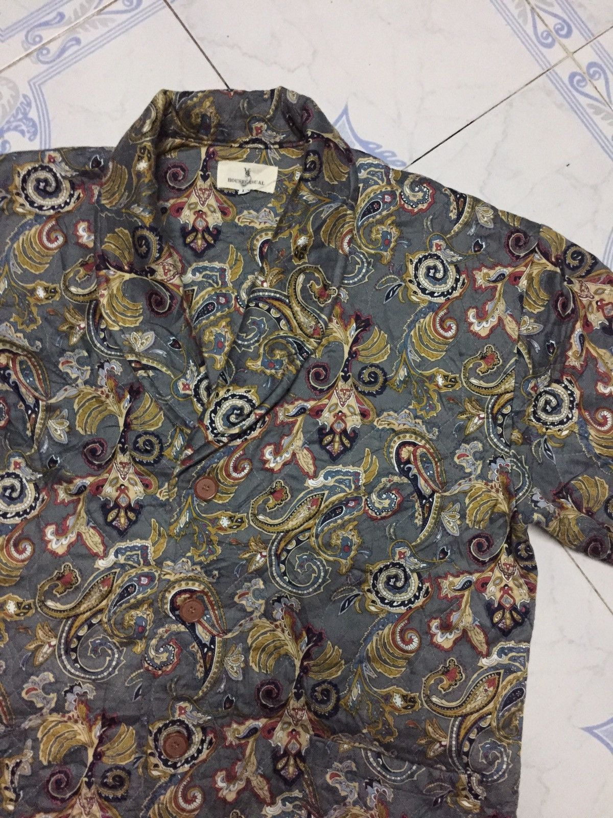 Japanese Brand Flower Paisley Overprinted Jacket Made in Japan Size US L / EU 52-54 / 3 - 6 Thumbnail