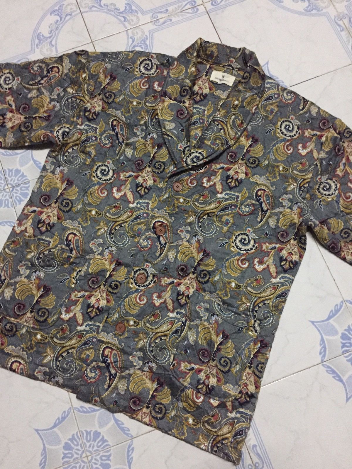 Japanese Brand Flower Paisley Overprinted Jacket Made in Japan Size US L / EU 52-54 / 3 - 9 Thumbnail