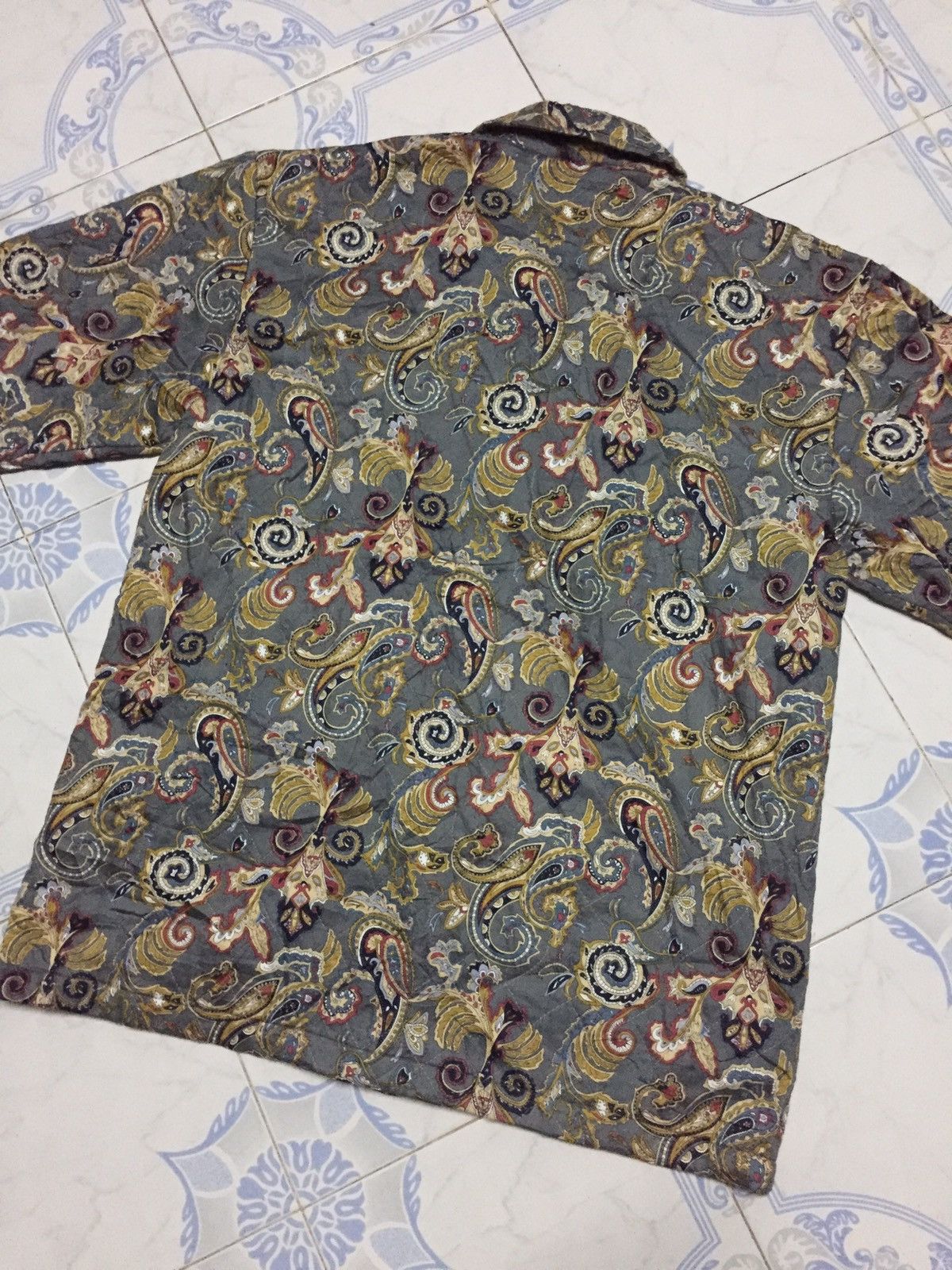 Japanese Brand Flower Paisley Overprinted Jacket Made in Japan Size US L / EU 52-54 / 3 - 11 Thumbnail