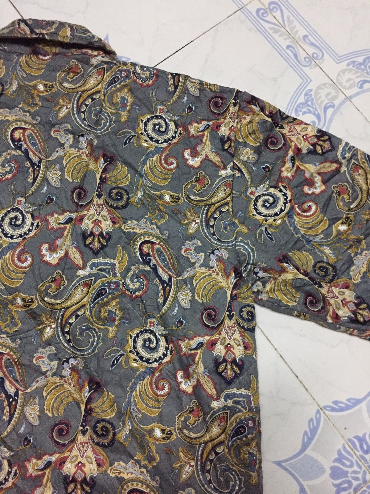 Japanese Brand Flower Paisley Overprinted Jacket Made in Japan Size US L / EU 52-54 / 3 - 13 Thumbnail