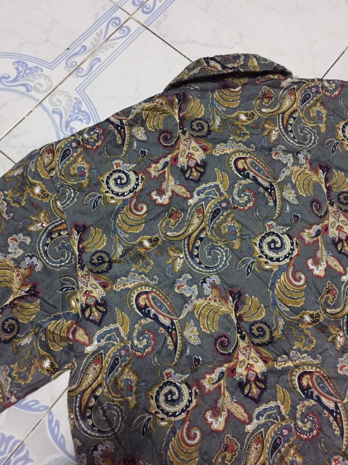 Japanese Brand Flower Paisley Overprinted Jacket Made in Japan Size US L / EU 52-54 / 3 - 12 Thumbnail
