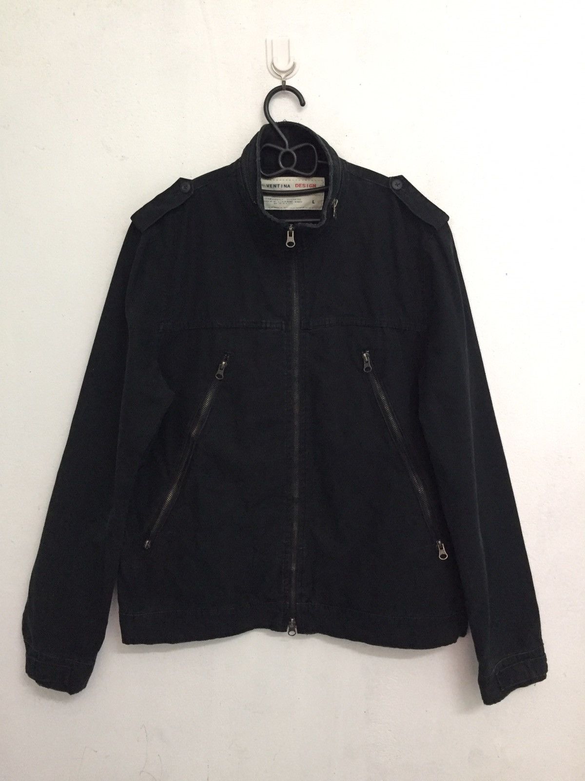 Japanese Brand Ventina Design Long Zipper Pockets Jacket Size US L / EU 52-54 / 3 - 1 Thumbnail