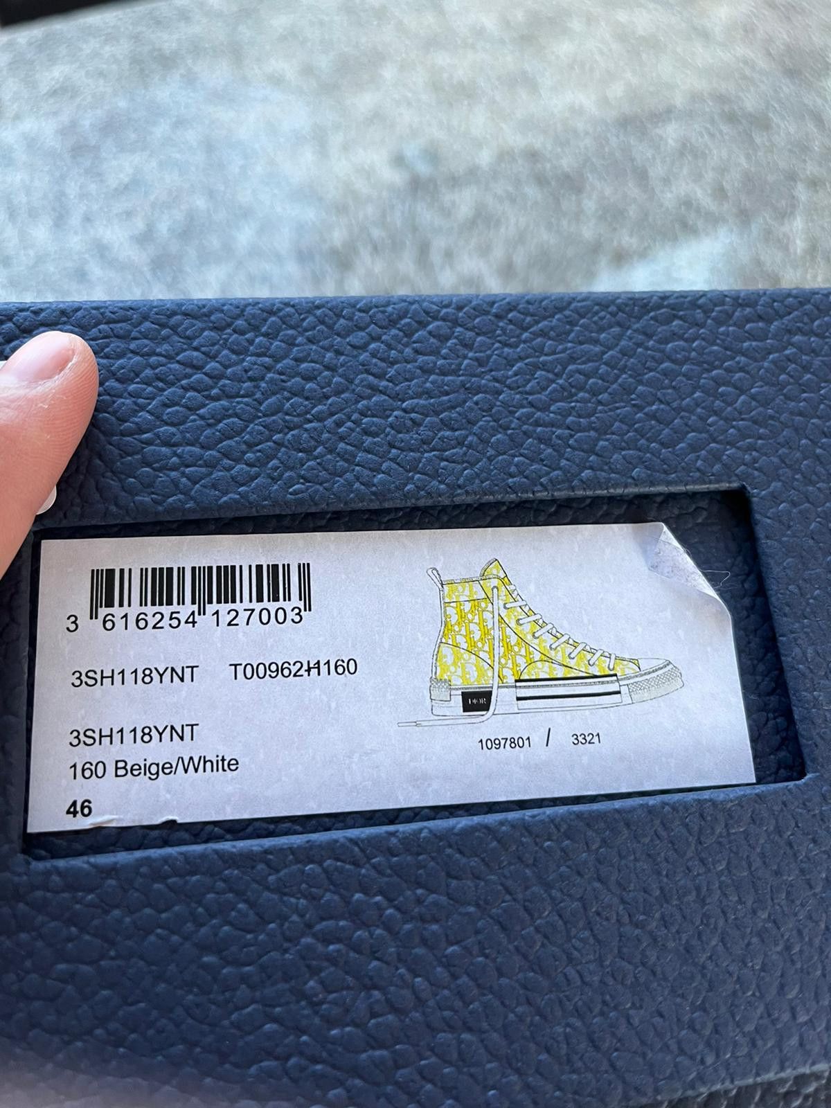 Dior B23 High Top Oblique in Yellow & White Size US 13 / EU 46 - 19 Thumbnail