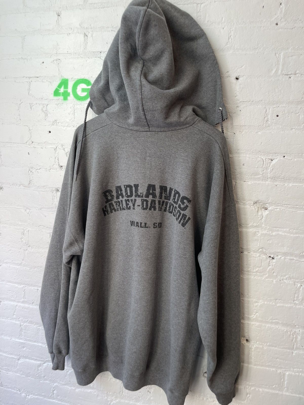 Harley Davidson × Vintage Vintage THRASHED 2XL Oversize Harley Davidson Hoodie Skull Size US XXL / EU 58 / 5 - 8 Thumbnail