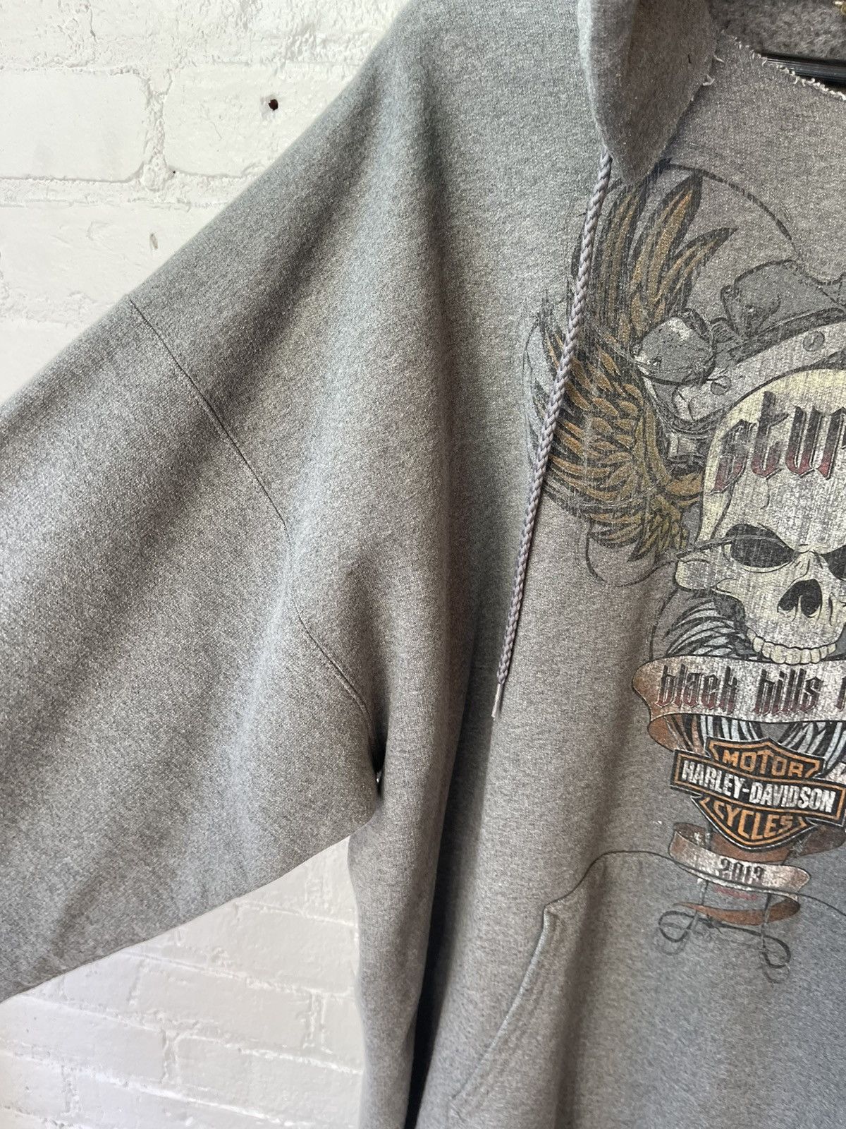 Harley Davidson × Vintage Vintage THRASHED 2XL Oversize Harley Davidson Hoodie Skull Size US XXL / EU 58 / 5 - 3 Thumbnail