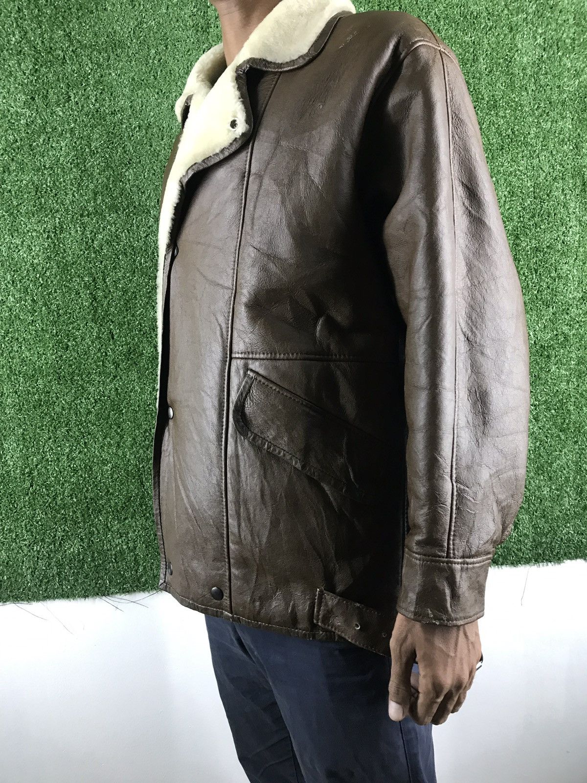 Japanese Brand 🔥Nichiro fur sherling sheep leather jacket made in japan Size US M / EU 48-50 / 2 - 8 Thumbnail