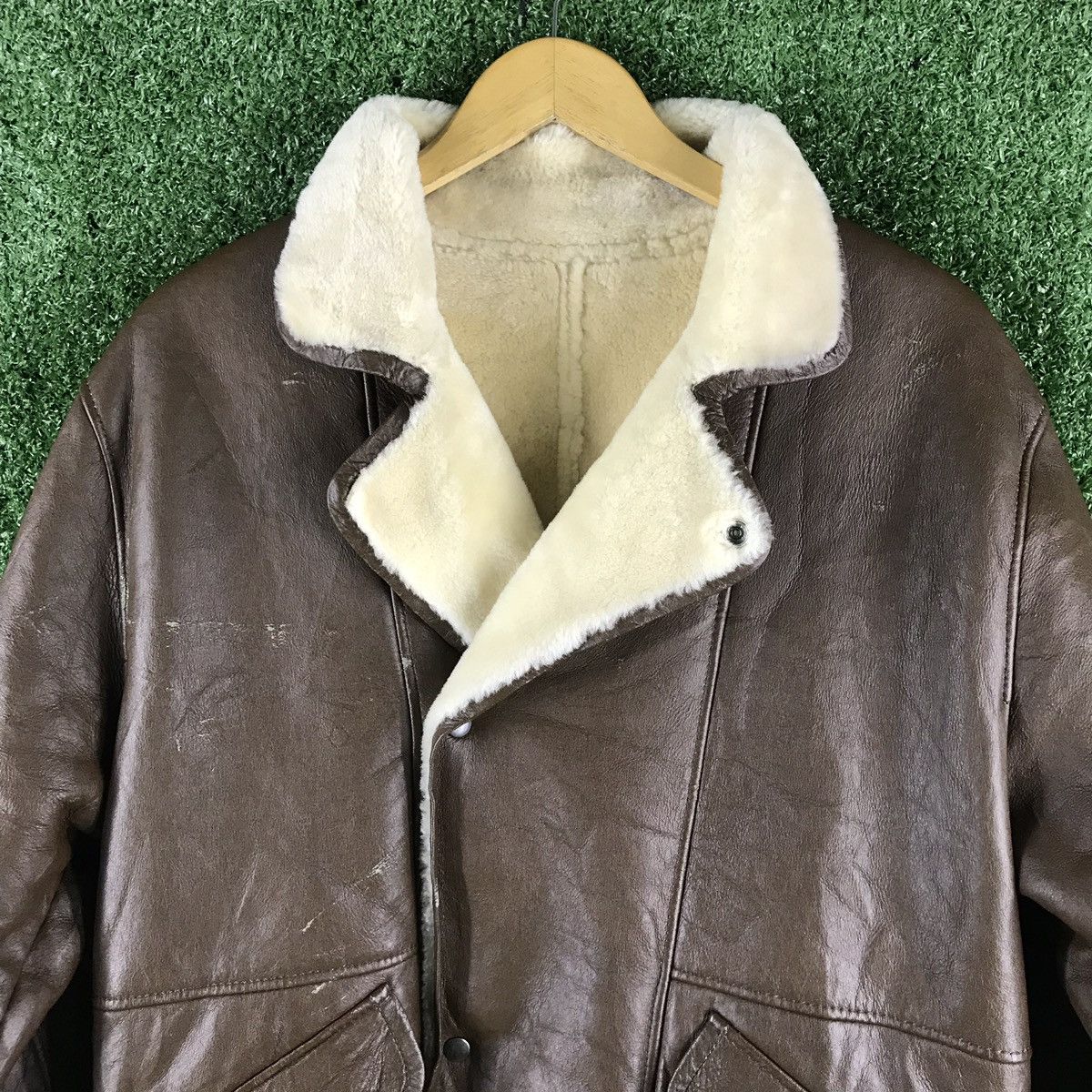 Japanese Brand 🔥Nichiro fur sherling sheep leather jacket made in japan Size US M / EU 48-50 / 2 - 12 Thumbnail