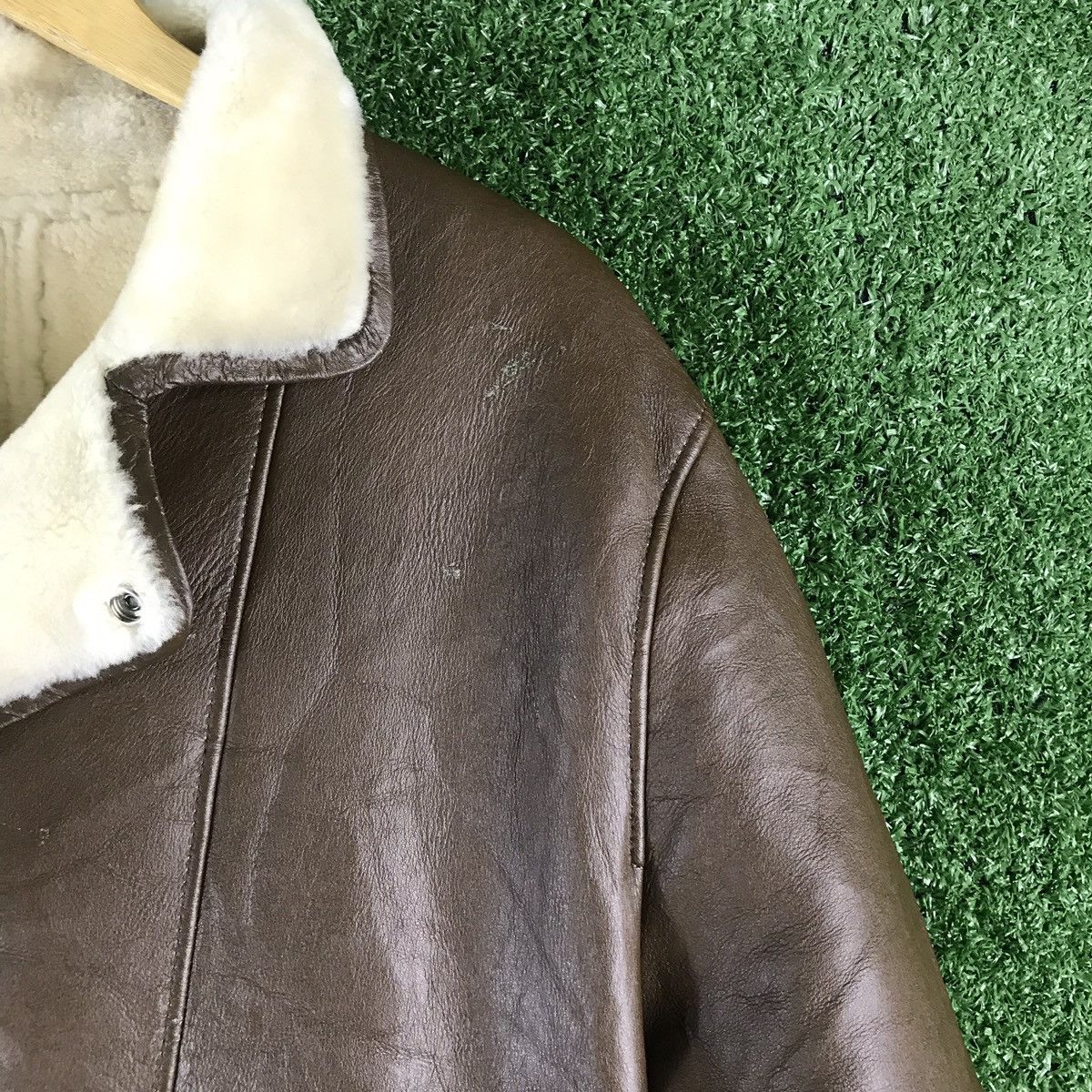 Japanese Brand 🔥Nichiro fur sherling sheep leather jacket made in japan Size US M / EU 48-50 / 2 - 16 Thumbnail