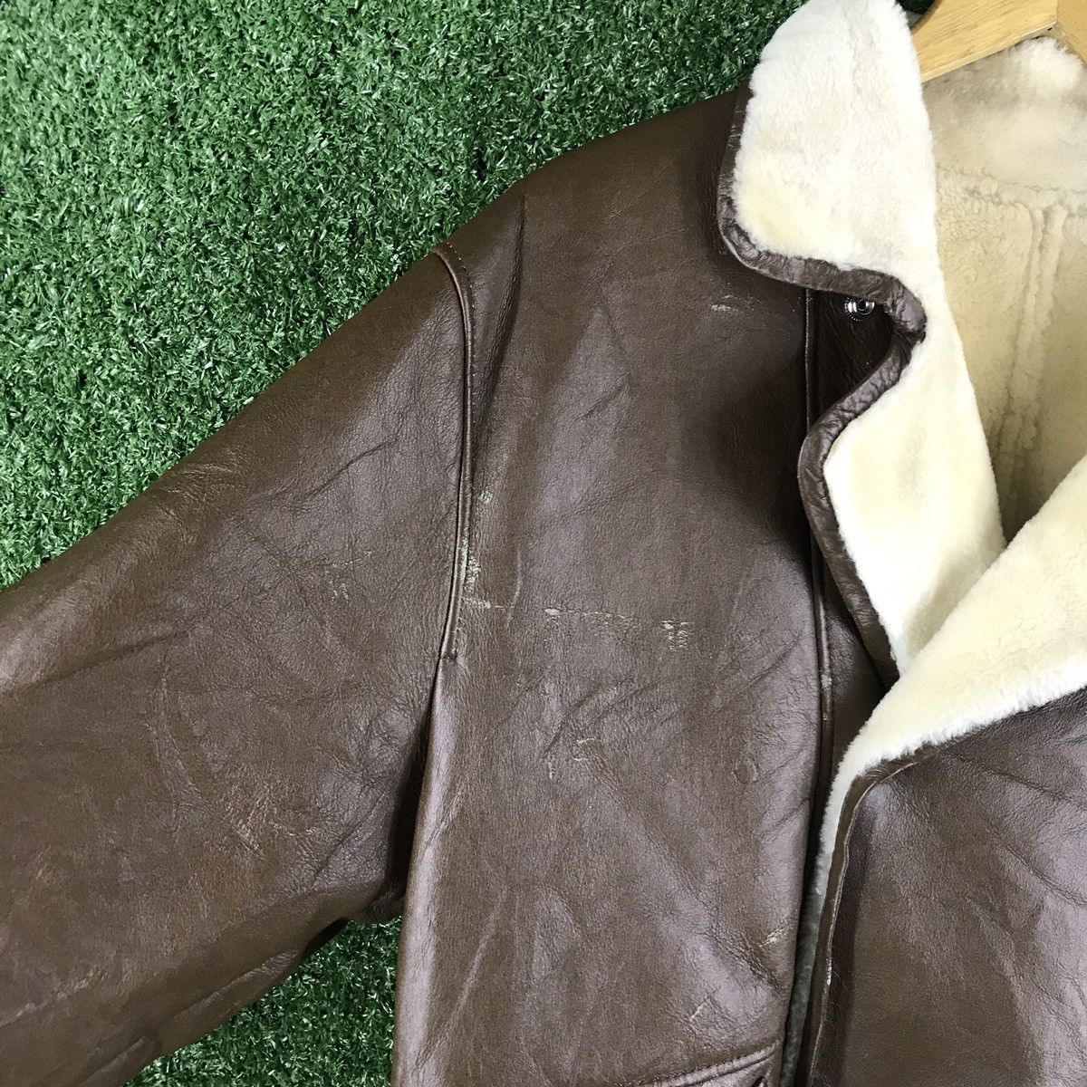 Japanese Brand 🔥Nichiro fur sherling sheep leather jacket made in japan Size US M / EU 48-50 / 2 - 15 Thumbnail