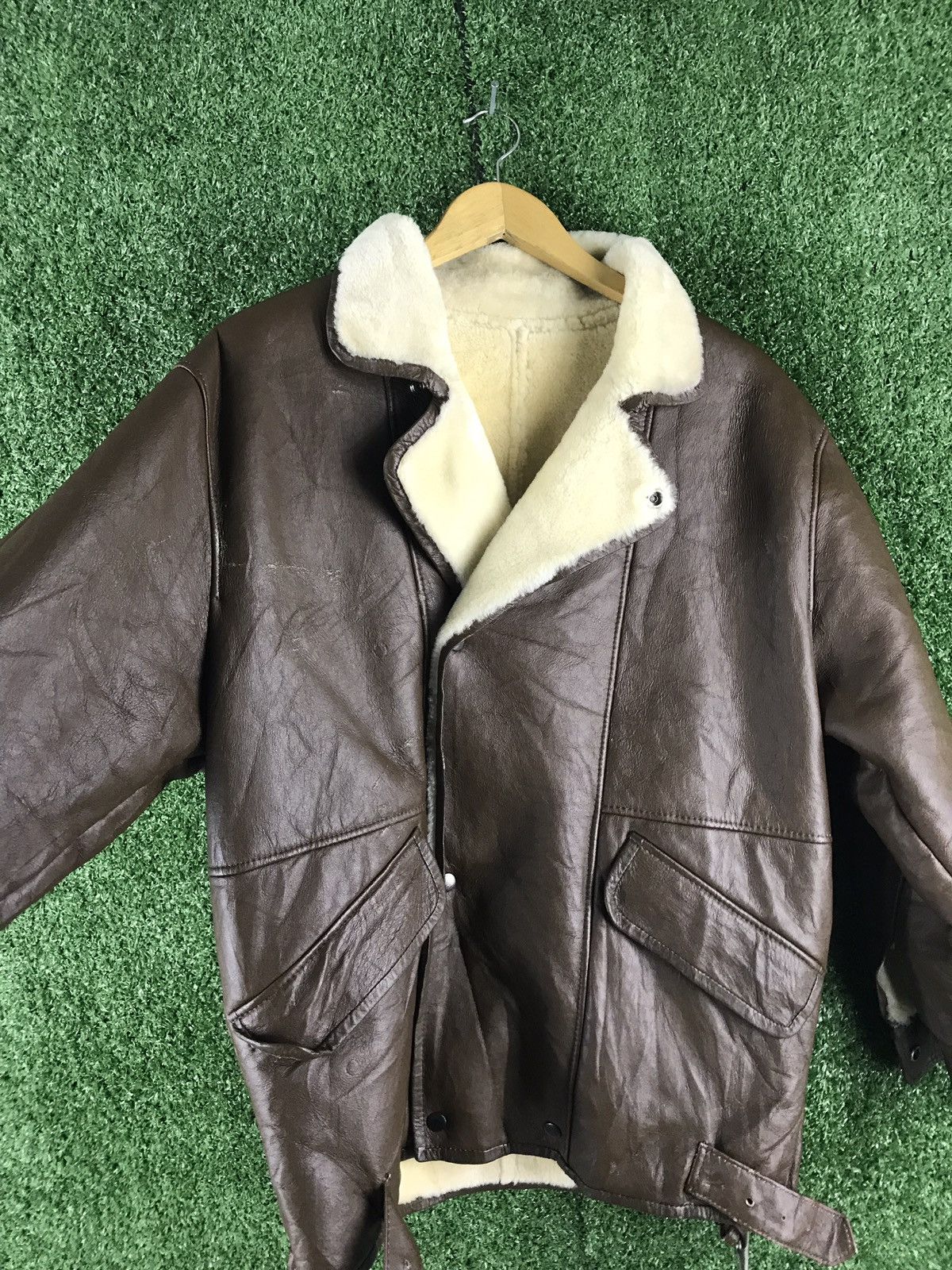 Japanese Brand 🔥Nichiro fur sherling sheep leather jacket made in japan Size US M / EU 48-50 / 2 - 14 Thumbnail