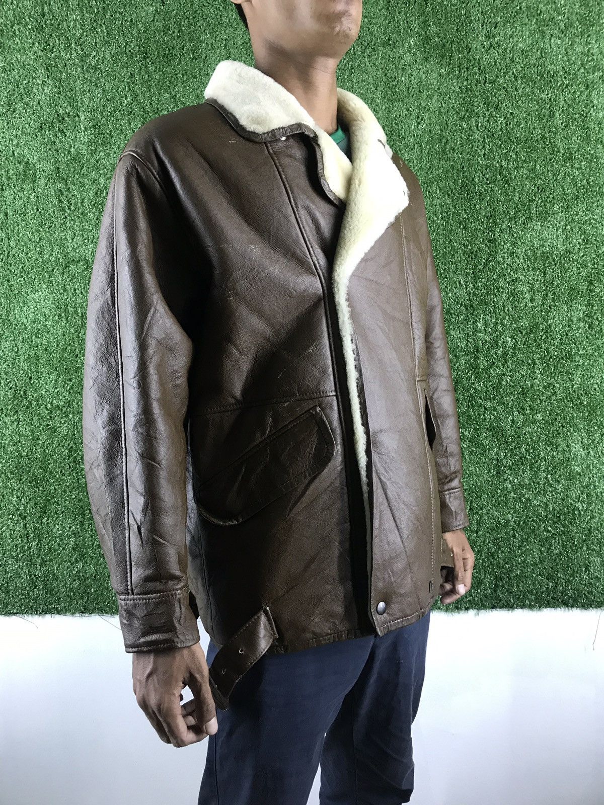 Japanese Brand 🔥Nichiro fur sherling sheep leather jacket made in japan Size US M / EU 48-50 / 2 - 9 Thumbnail