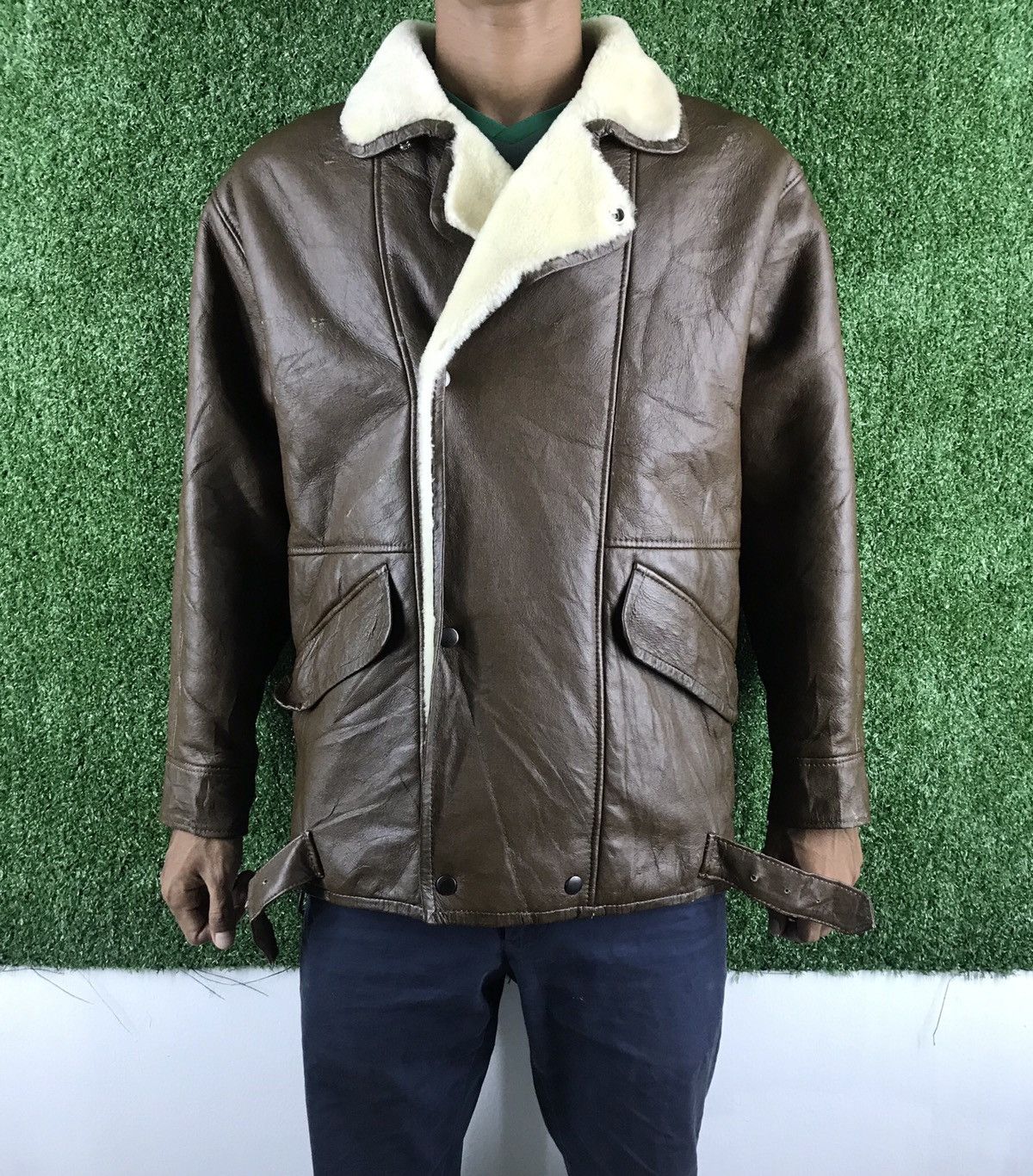 Japanese Brand 🔥Nichiro fur sherling sheep leather jacket made in japan Size US M / EU 48-50 / 2 - 4 Thumbnail