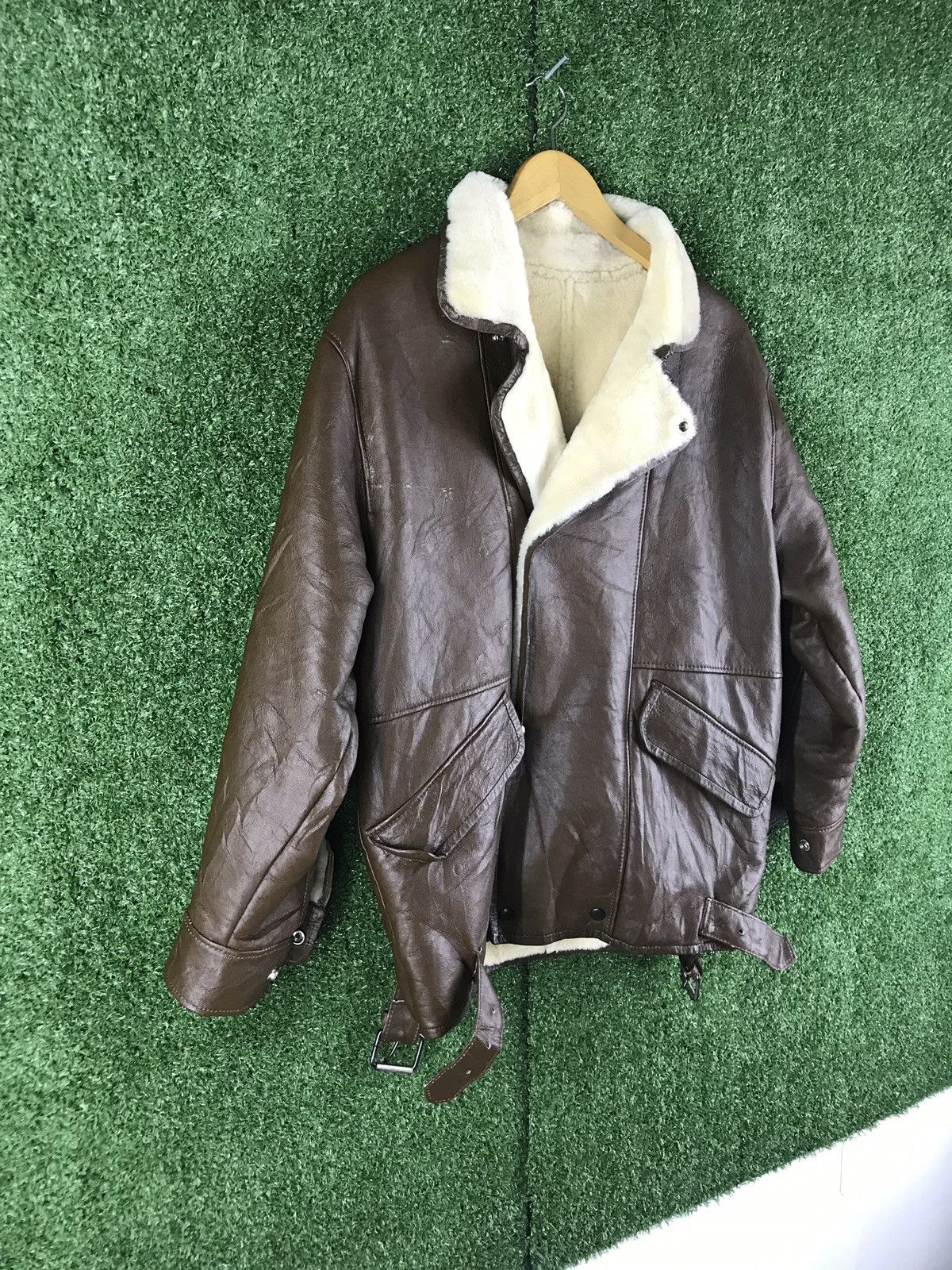 Japanese Brand 🔥Nichiro fur sherling sheep leather jacket made in japan Size US M / EU 48-50 / 2 - 11 Thumbnail