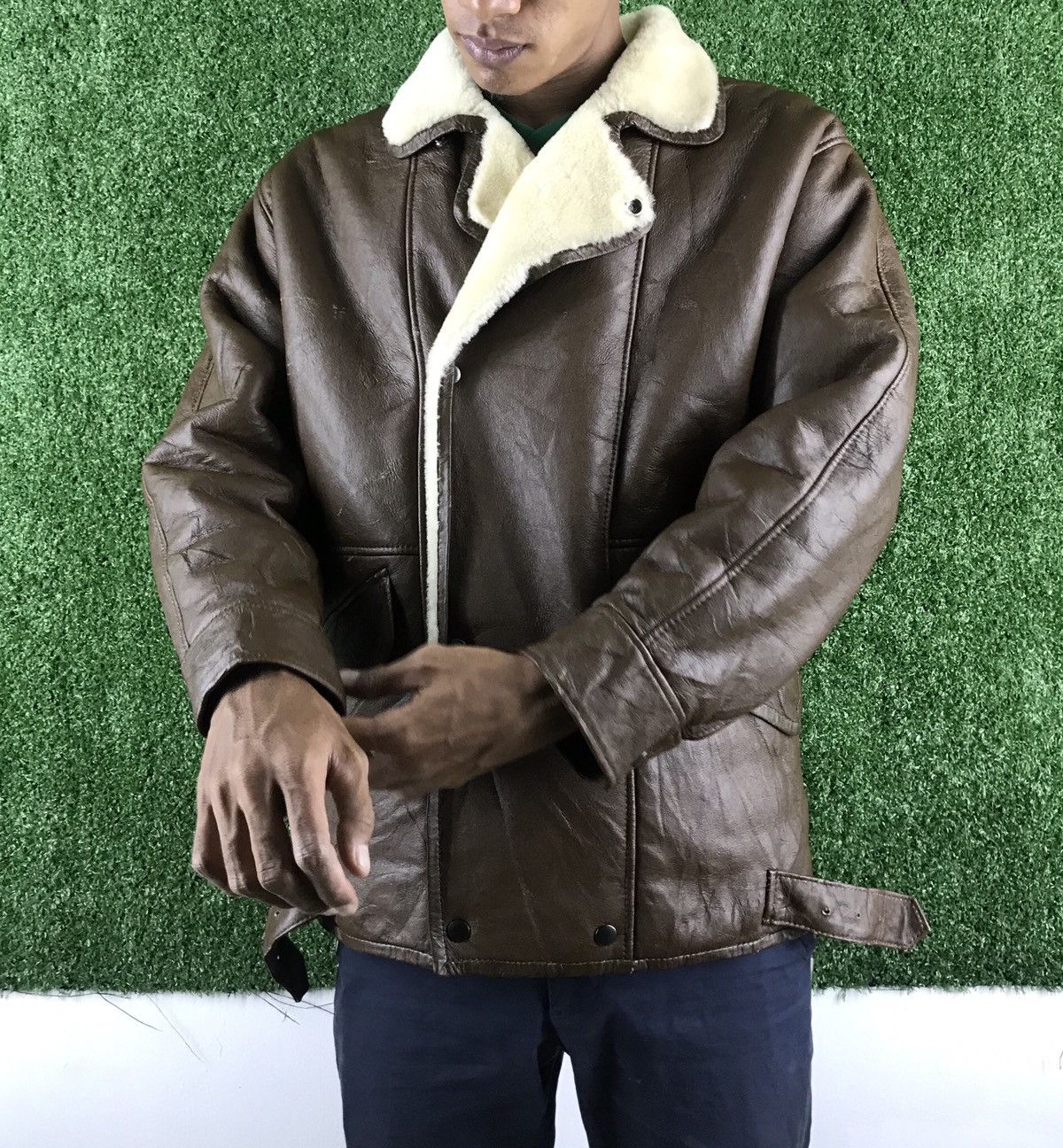 Japanese Brand 🔥Nichiro fur sherling sheep leather jacket made in japan Size US M / EU 48-50 / 2 - 1 Thumbnail