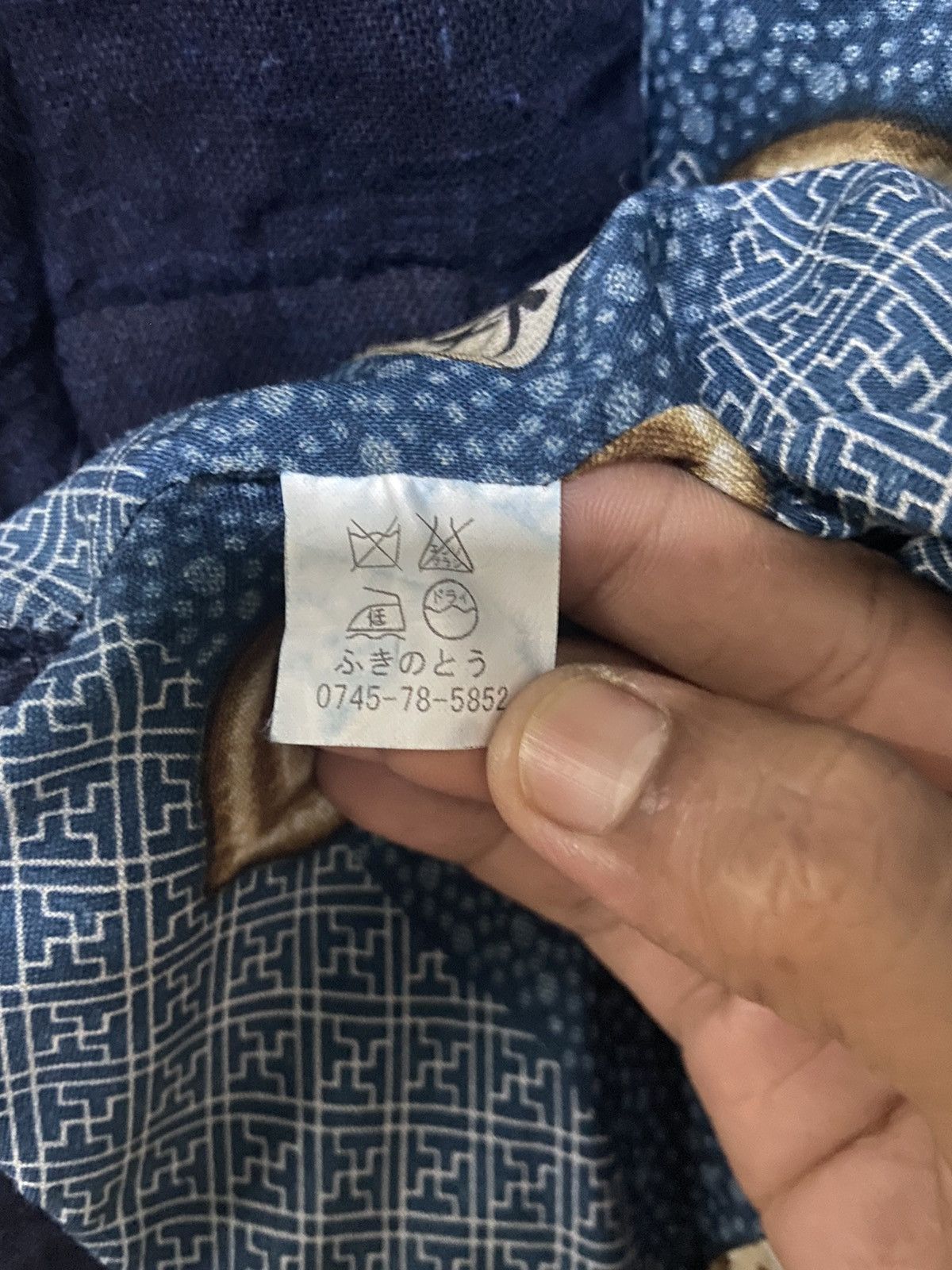 Indigo Vintage Aterier Indigo Patchwork Sleeveless Hooded Jacket Size US M / EU 48-50 / 2 - 9 Thumbnail
