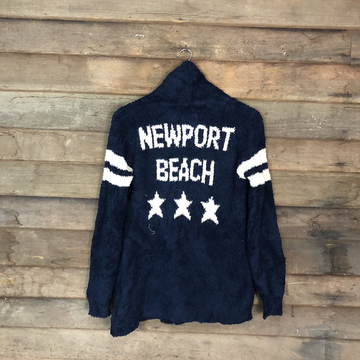 Homespun Knitwear DL Bayflow Dark Blue Mohair Shaggy cardigan Knitwear #c1097 Size US M / EU 48-50 / 2 - 3 Thumbnail