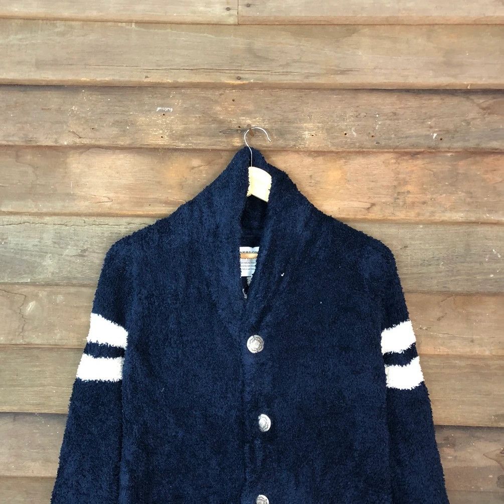 Homespun Knitwear DL Bayflow Dark Blue Mohair Shaggy cardigan Knitwear #c1097 Size US M / EU 48-50 / 2 - 13 Thumbnail