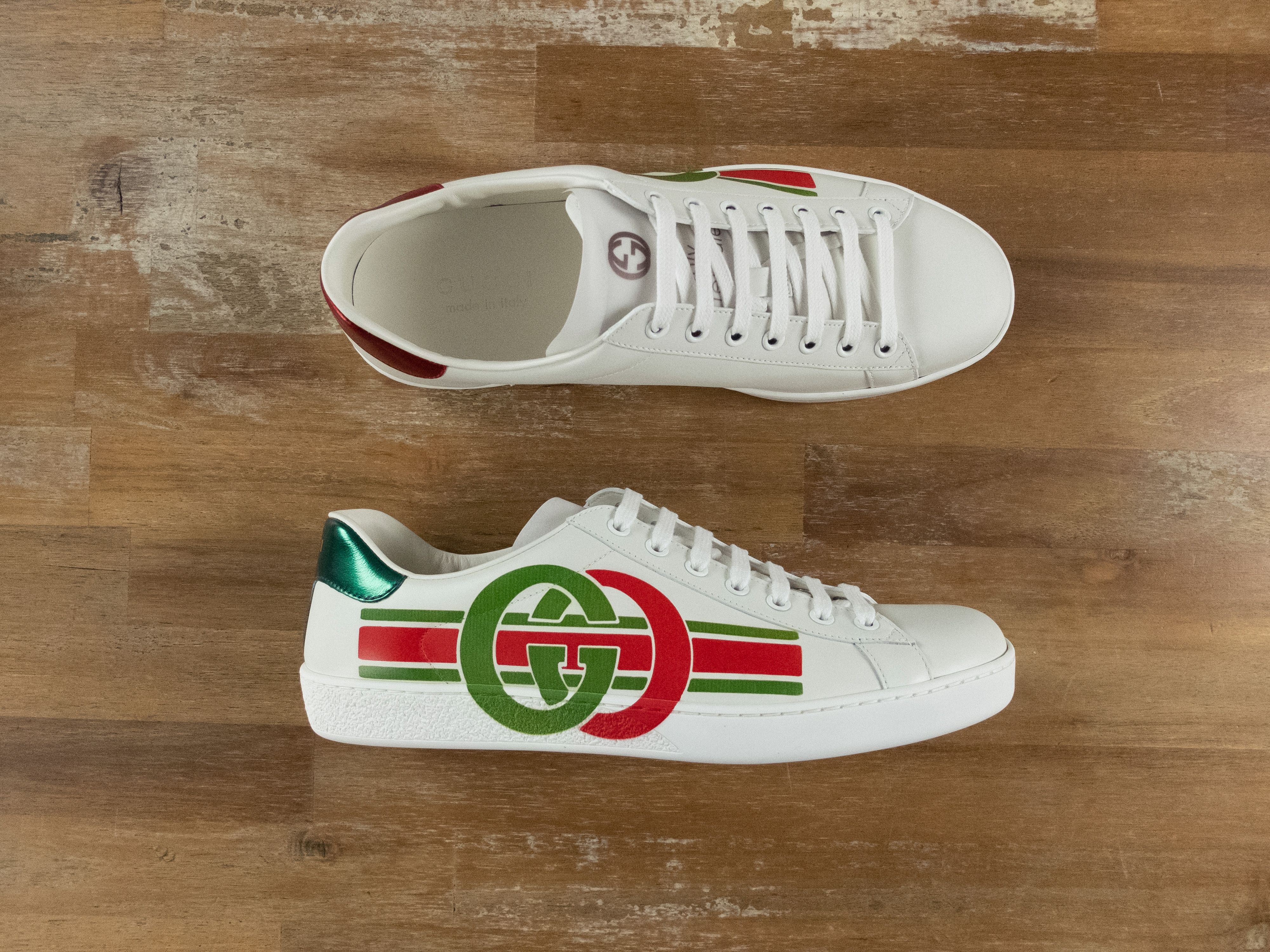 Gucci GUCCI Ace white interlocking G GG sneakers - 8.5 US / 42 Size US 8.5 / EU 41-42 - 1 Thumbnail