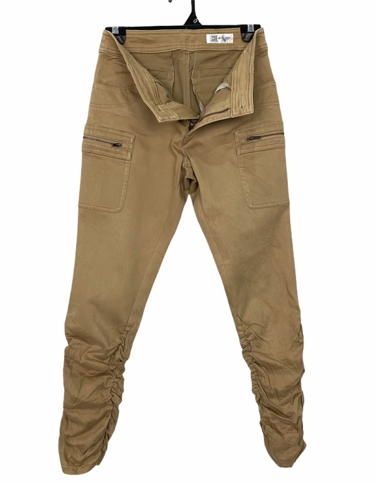 Michel Klein MICHEL KLEIN PARIS SpringLeg Wrinkle Multipocket Cargo Pant Size US 28 / EU 44 - 3 Thumbnail