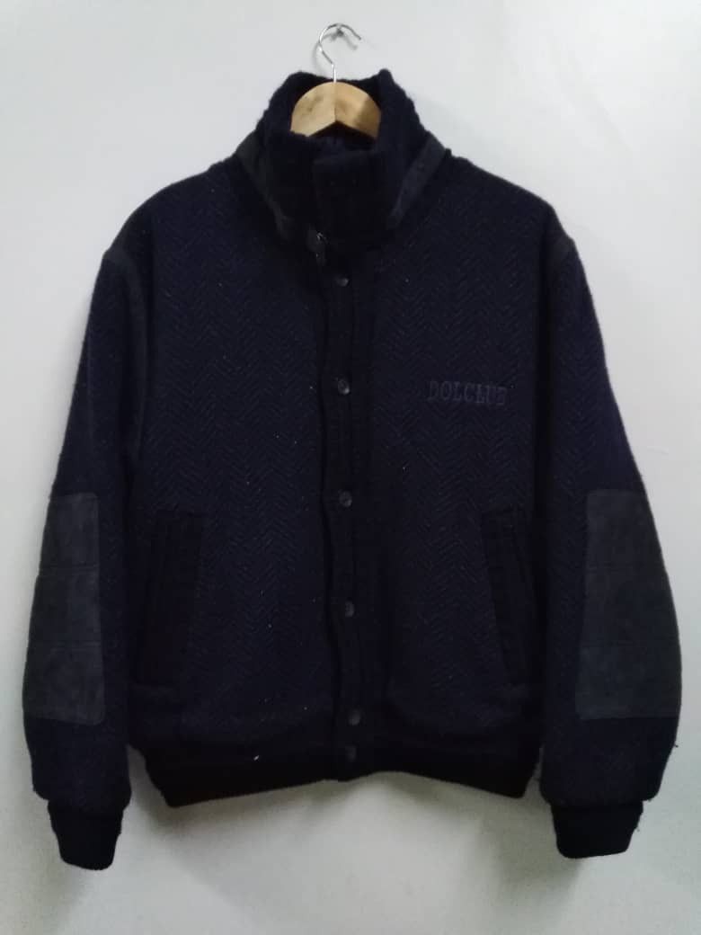 PPFM Vintage Big Logo Knitwear Bomber Jacket Dolce Club Size US L / EU 52-54 / 3 - 1 Thumbnail
