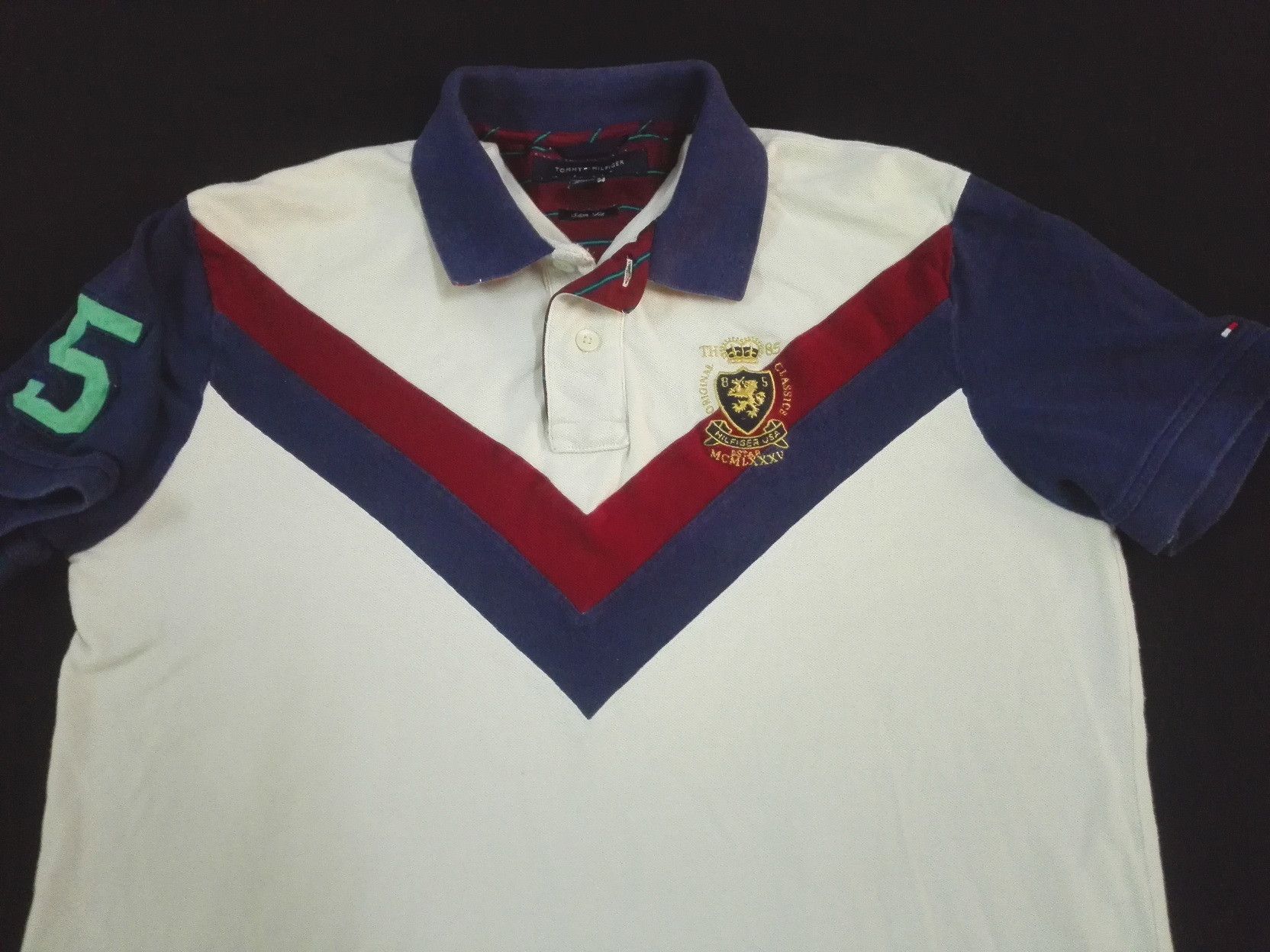 Tommy Hilfiger TOMMY HILFIGER USA TH 85 CLASSIC Rugby POLO TEE Size US L / EU 52-54 / 3 - 2 Thumbnail